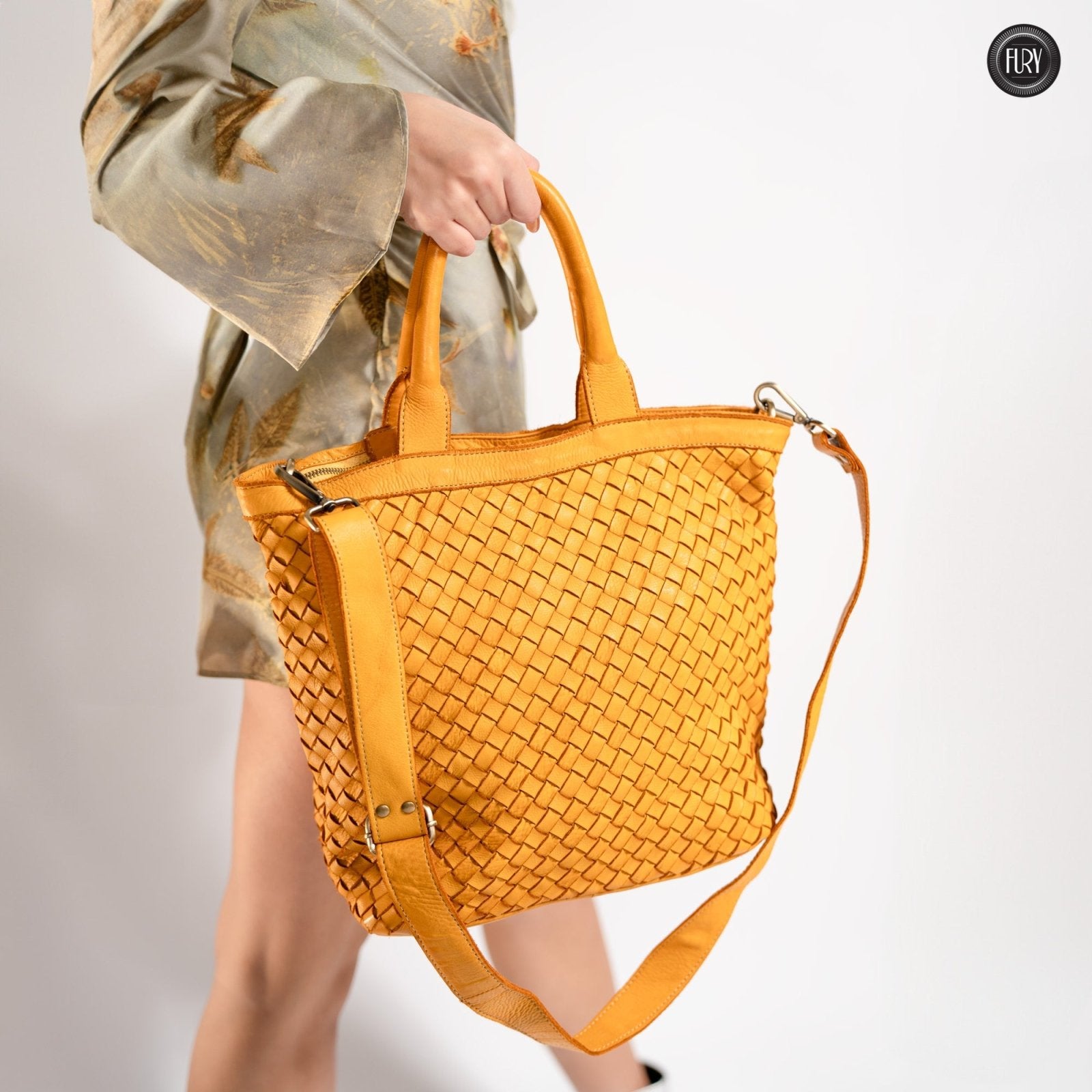 Borsa Virginia in pelle intrecciata - Fury