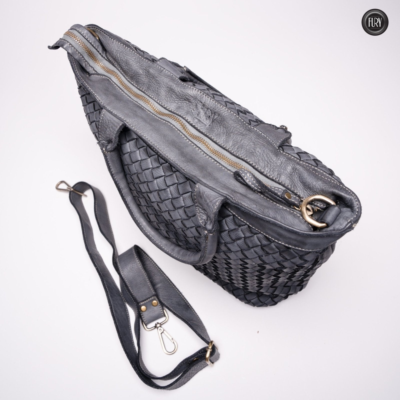 Borsa Virginia in pelle intrecciata - Fury