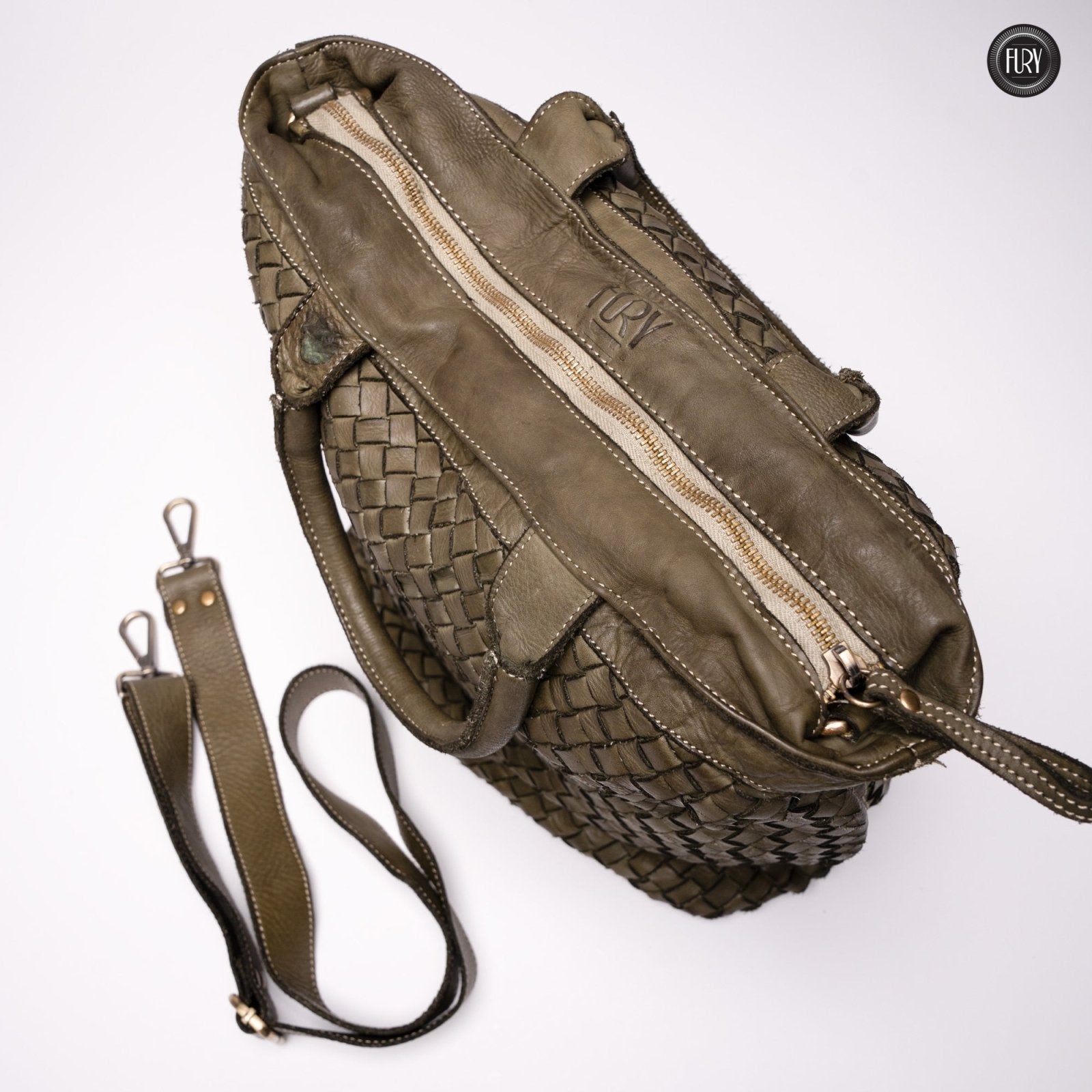 Borsa Virginia in pelle intrecciata - Fury