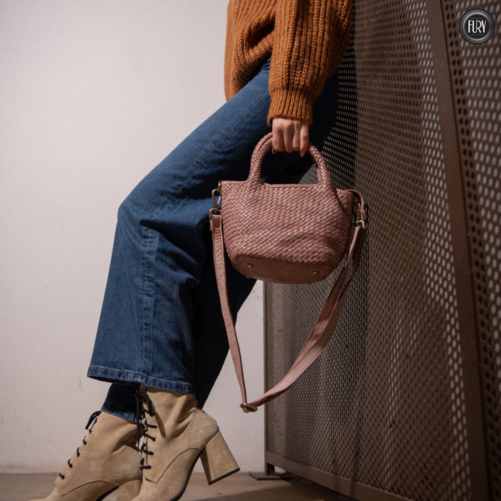 Borsetta Alba in pelle intrecciata - Fury