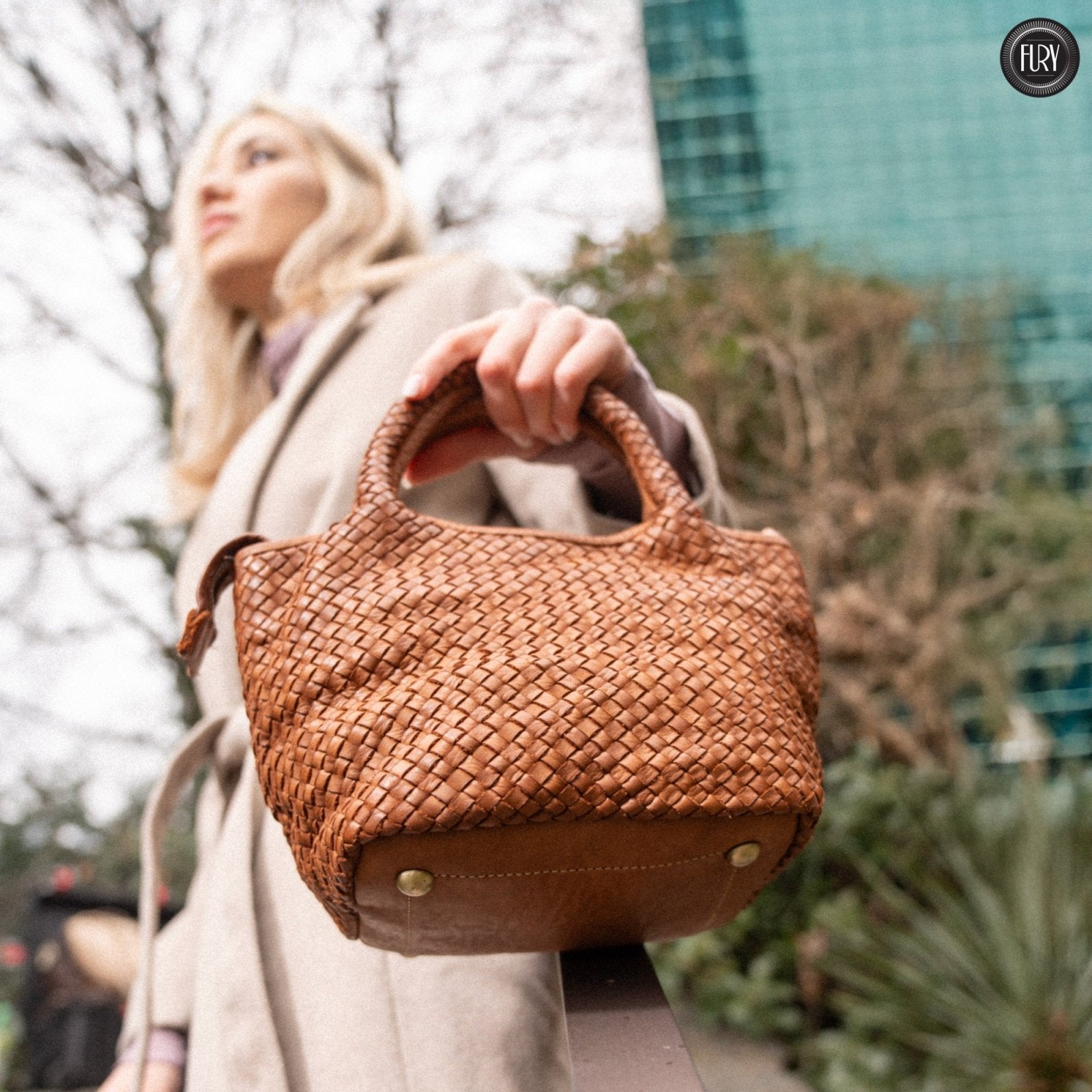 Borsetta Alba in pelle intrecciata - Fury