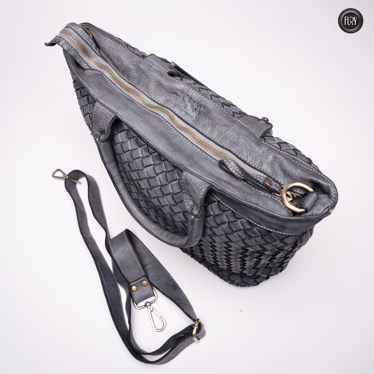 Borsa Virginia in pelle intrecciata