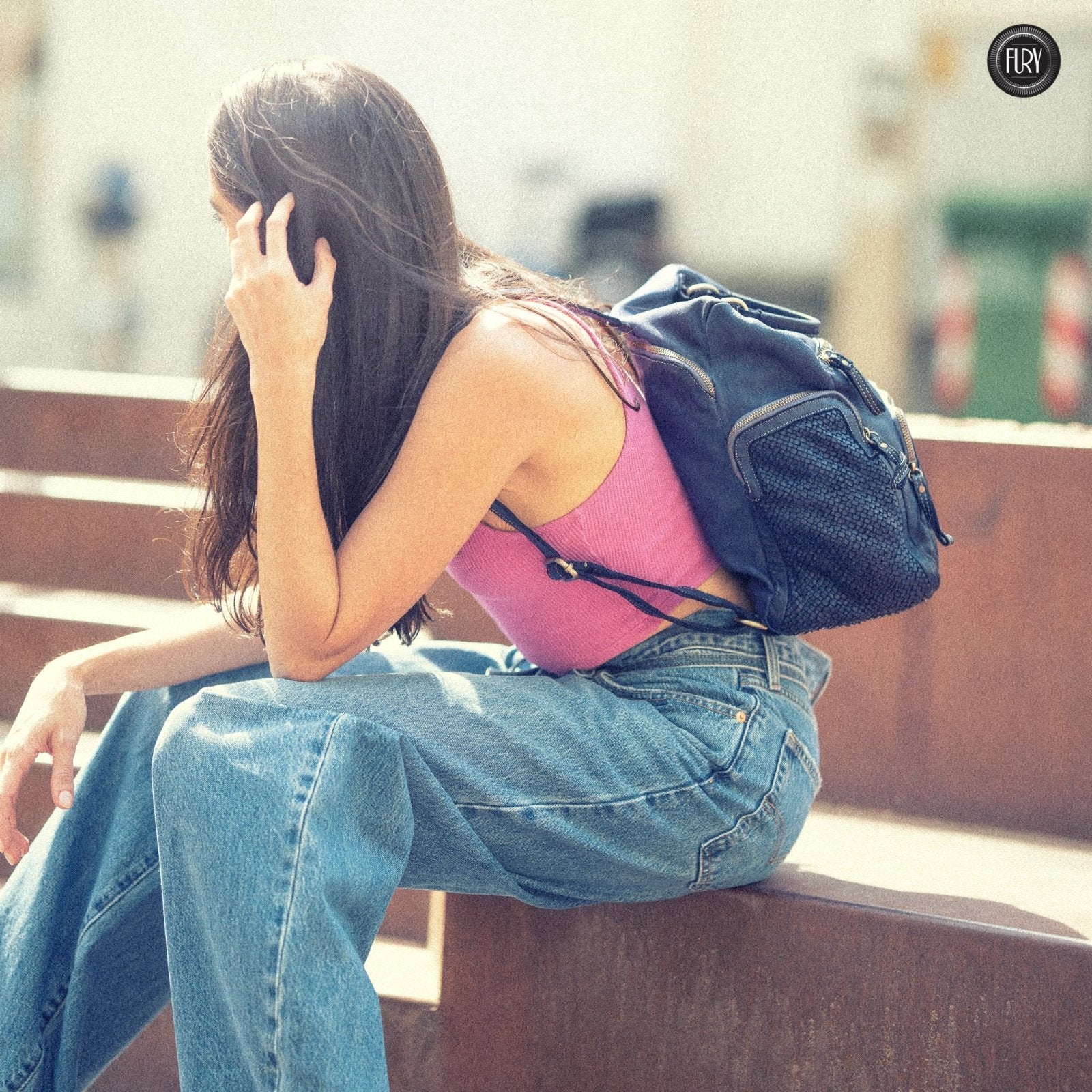 Zainetto Volterra in pelle intrecciata - Preordine - Fury