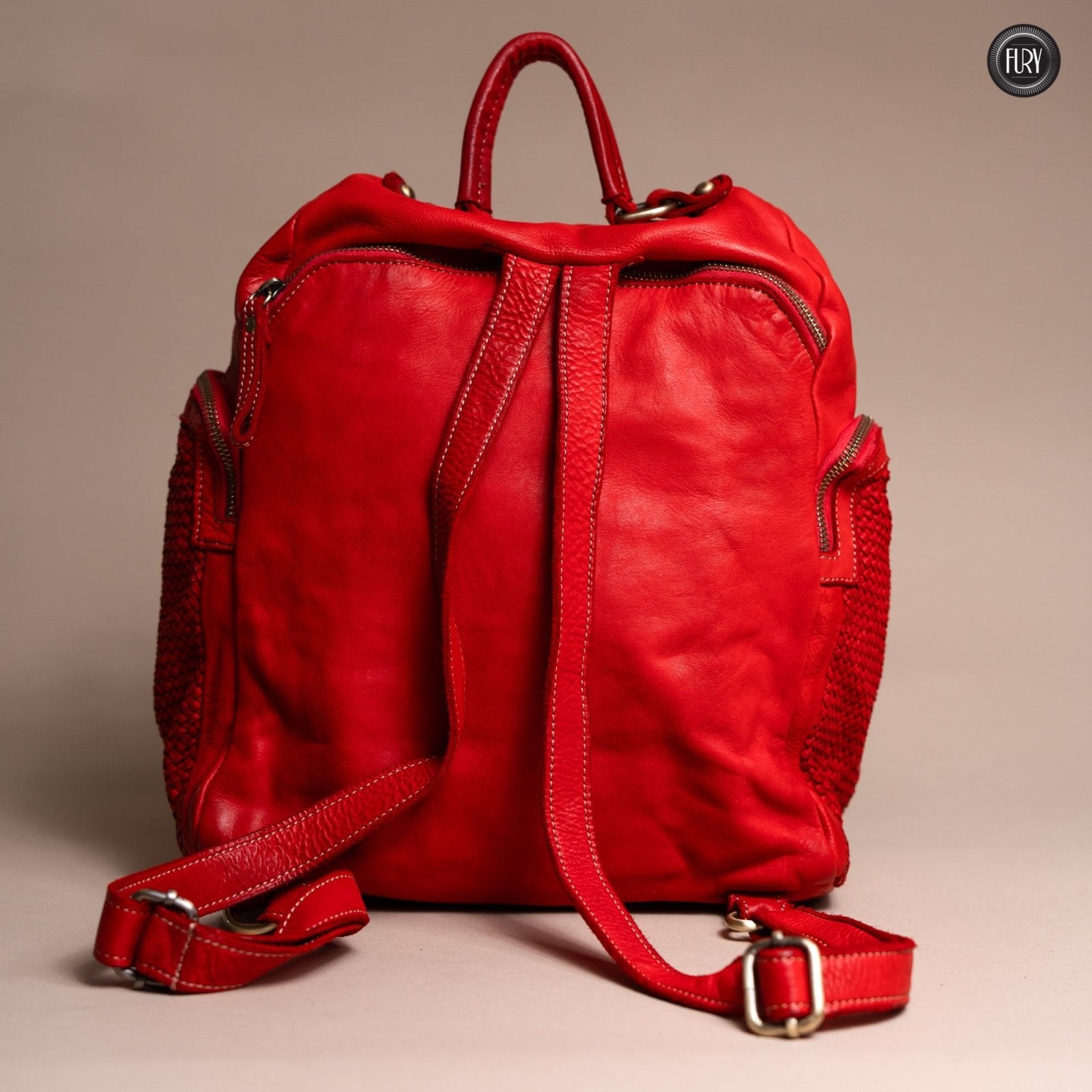 Zainetto Volterra in pelle intrecciata - Preordine - Fury