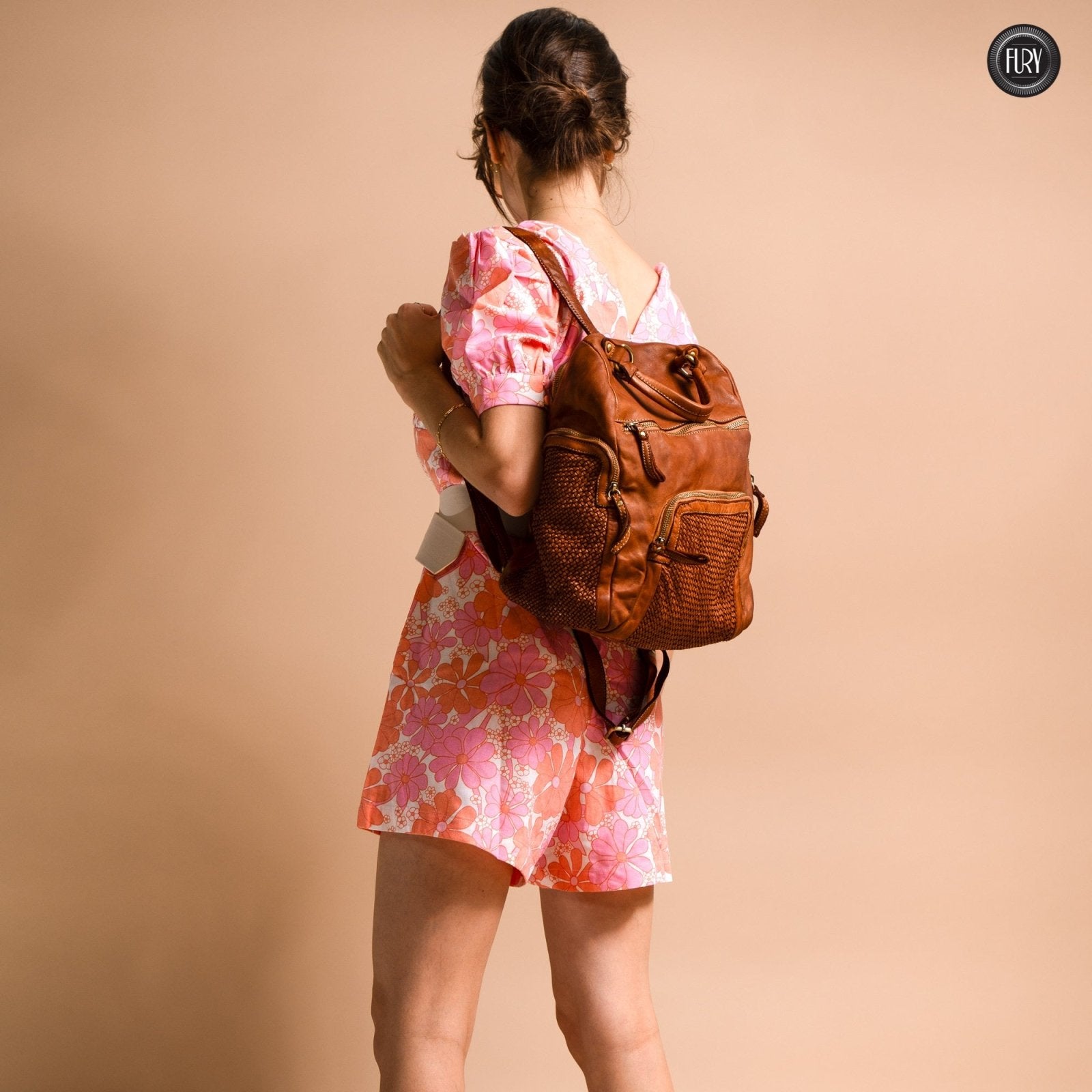 Zainetto Volterra in pelle intrecciata - Preordine - Fury