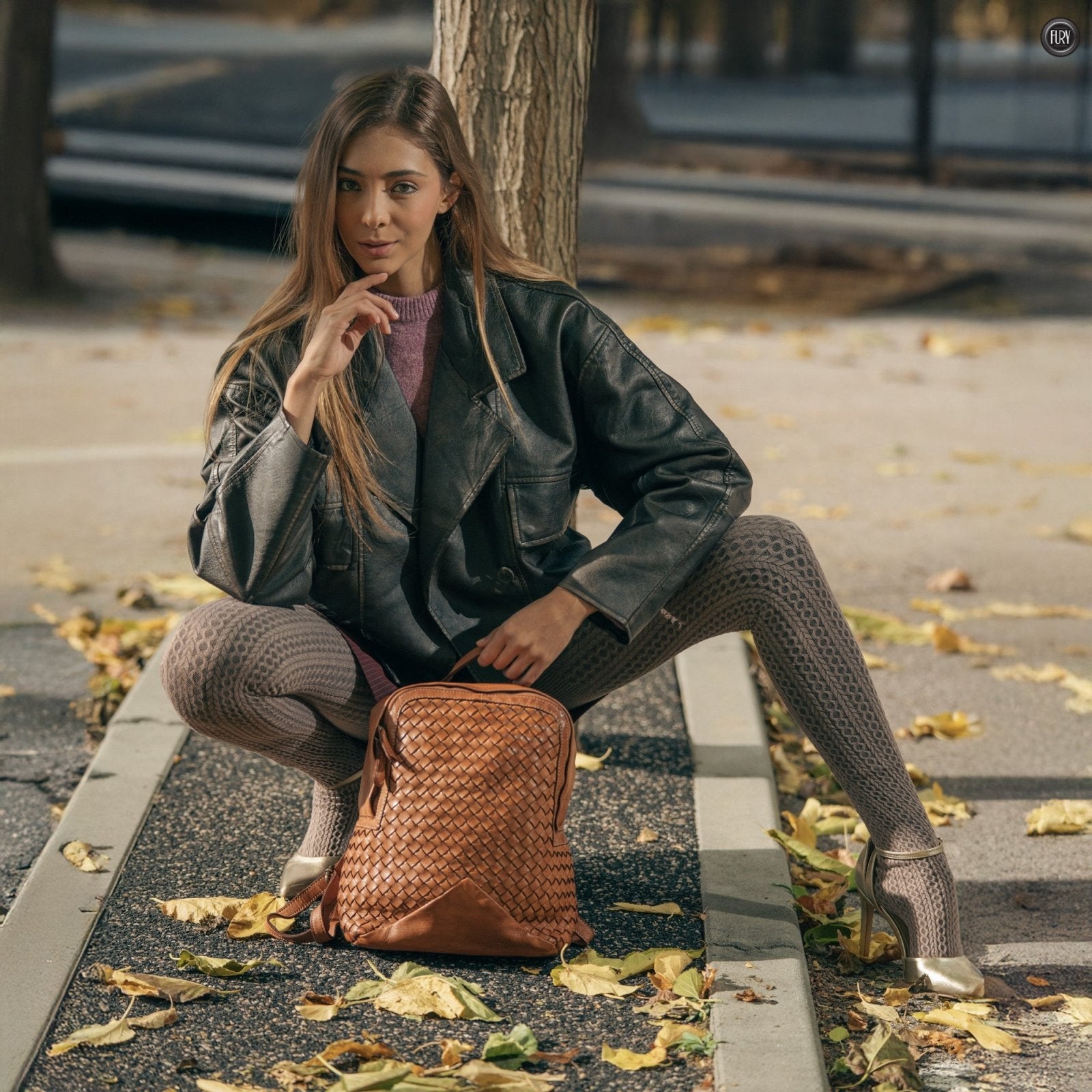 Zaino Arco in pelle intrecciata - Fury