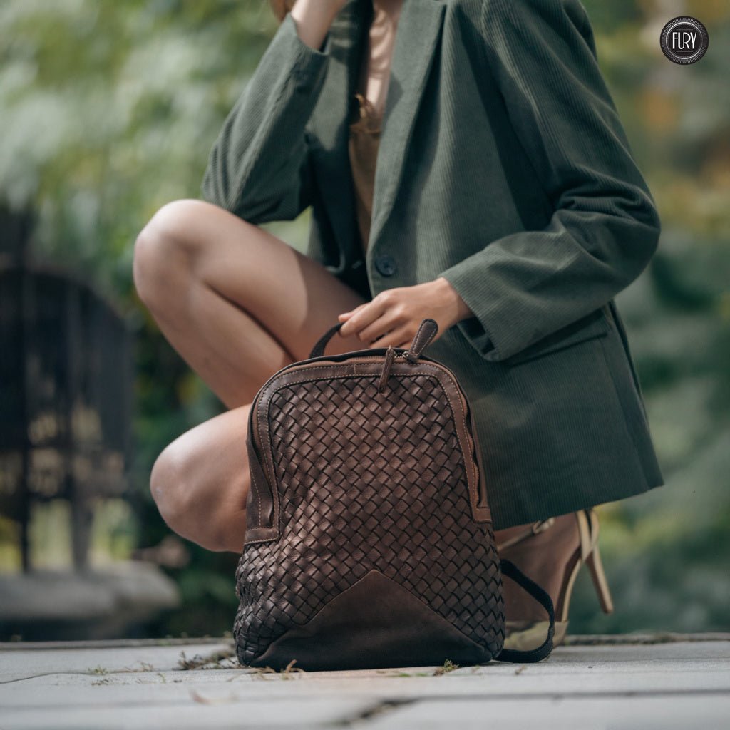 Zaino Arco in pelle intrecciata - Fury