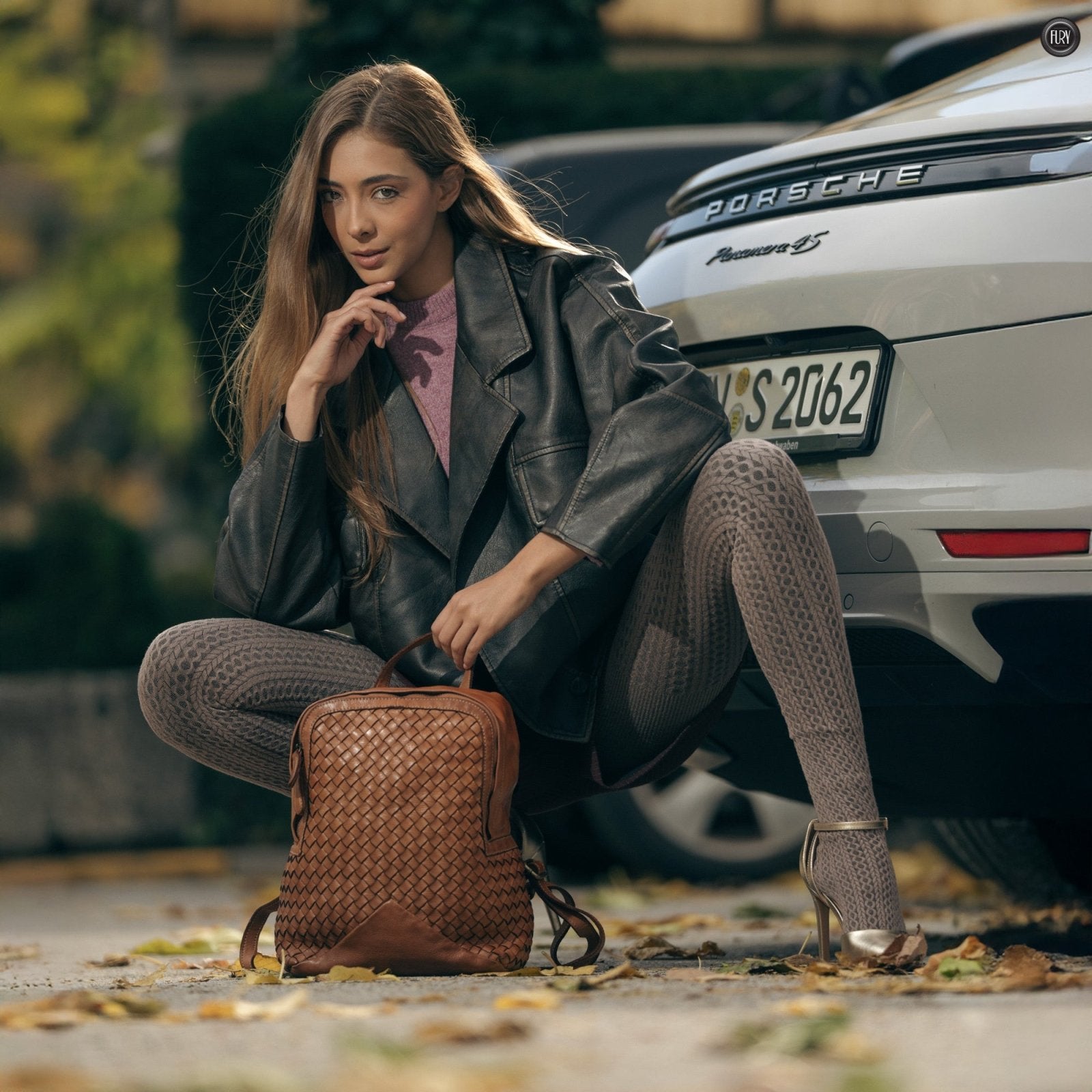 Zaino Arco in pelle intrecciata - Fury