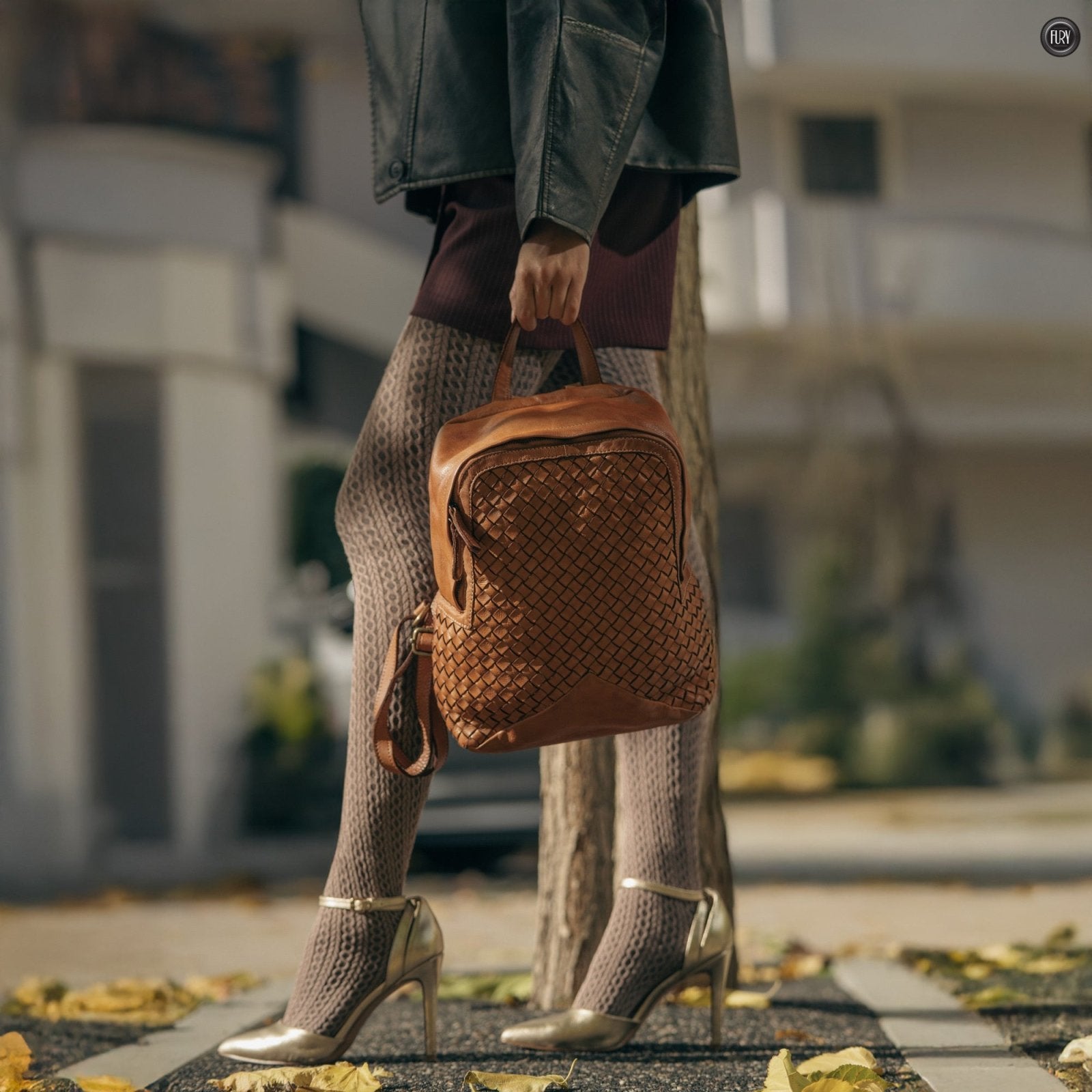 Zaino Arco in pelle intrecciata - Fury