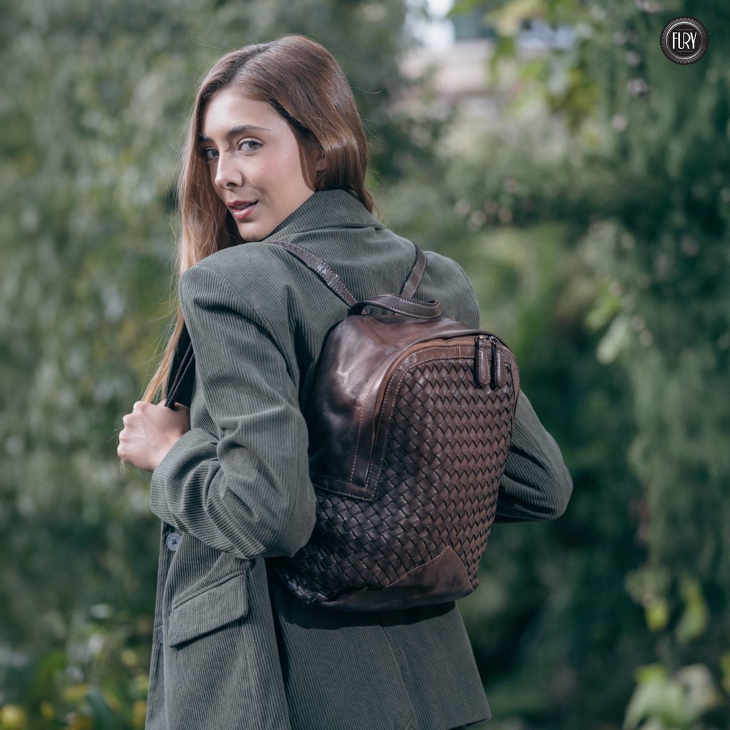 Zaino Arco in pelle intrecciata - Fury