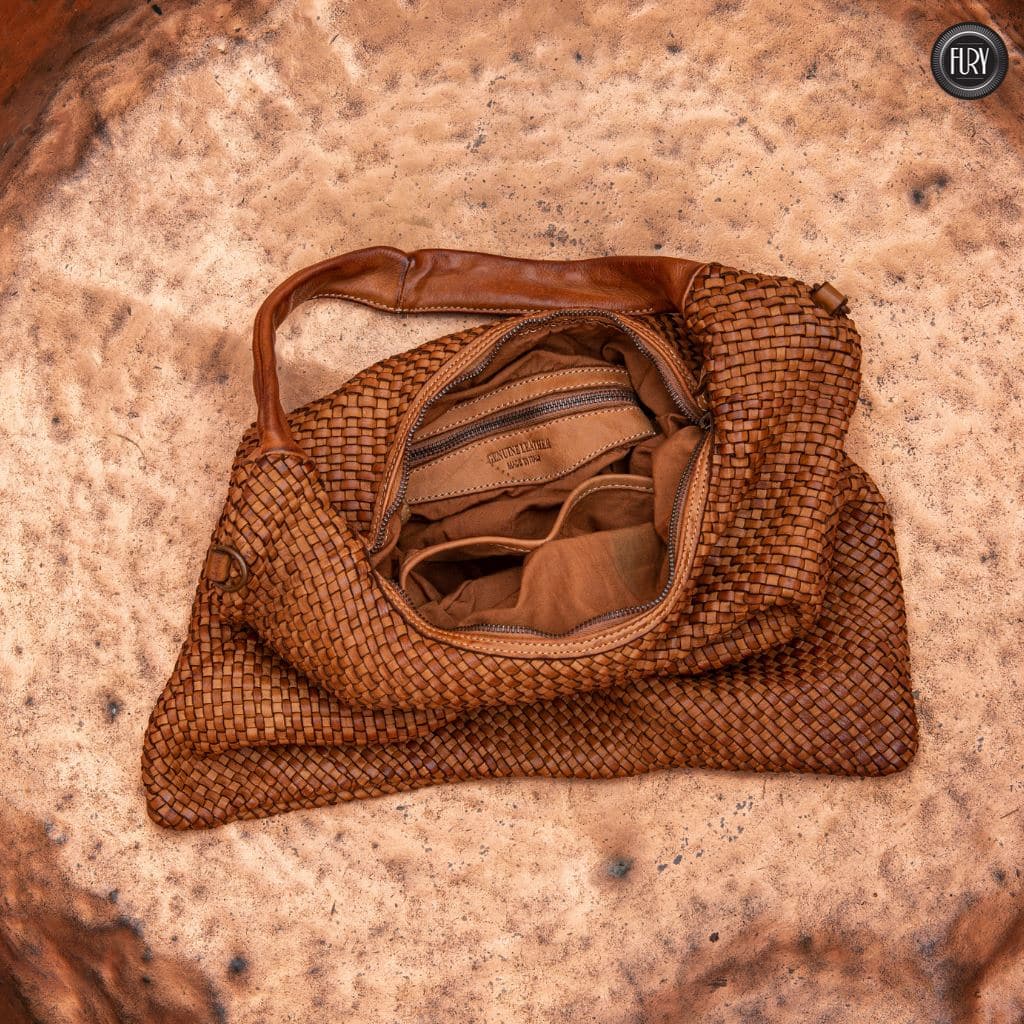 Borsa Anastasia in pelle intrecciata - Fury