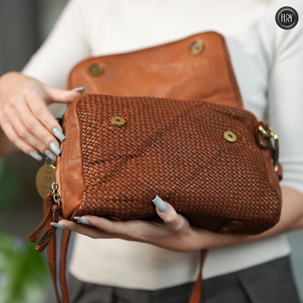 Borsa Siena in pelle intrecciata - Preordine - Fury