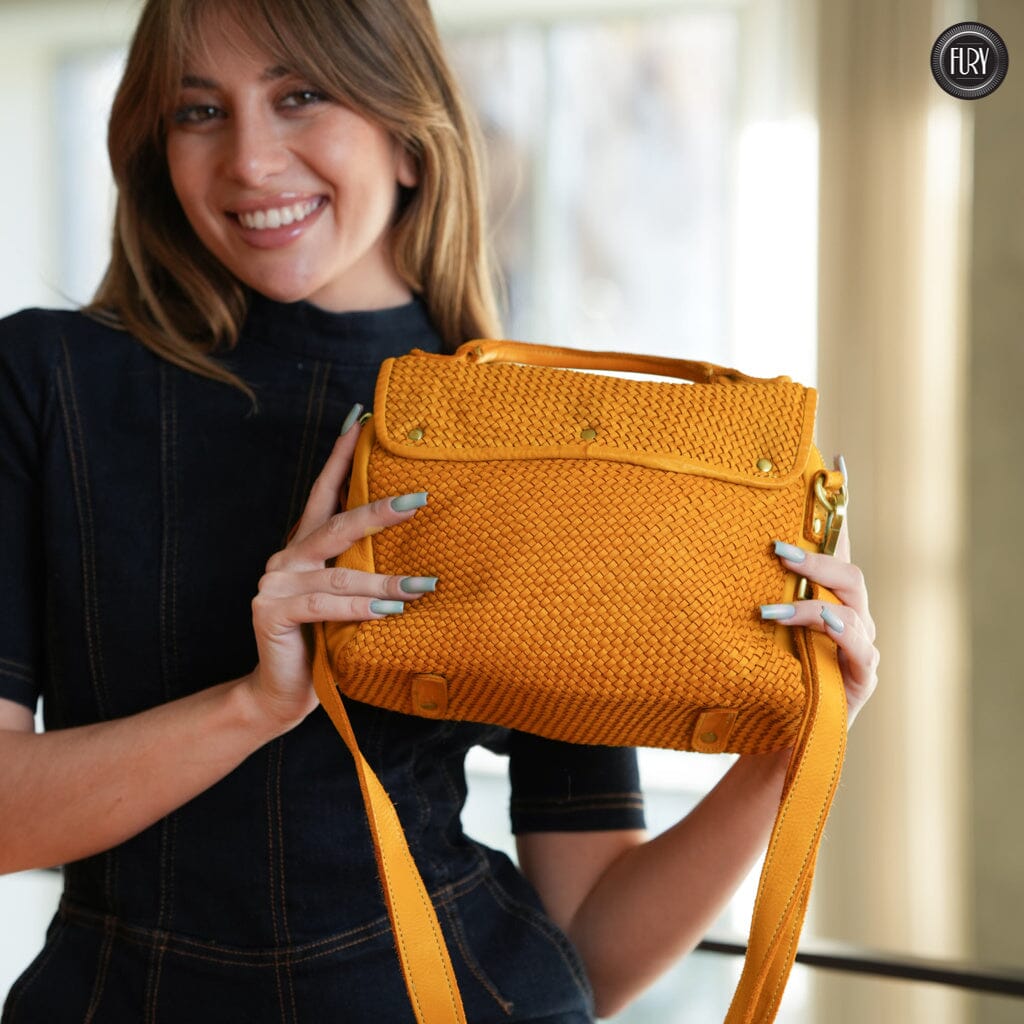 Borsa Siena in pelle intrecciata - Preordine - Fury