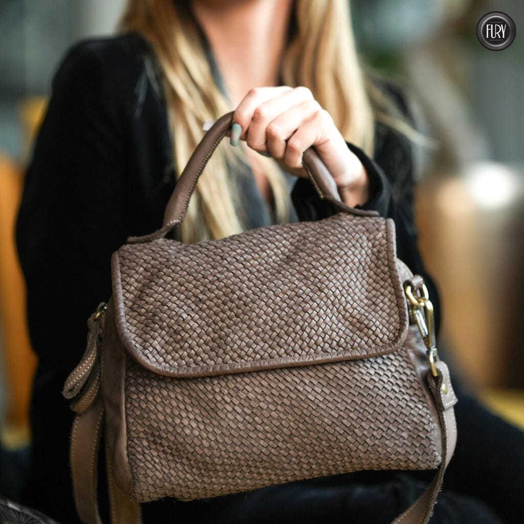 Borsa Siena in pelle intrecciata - Preordine - Fury