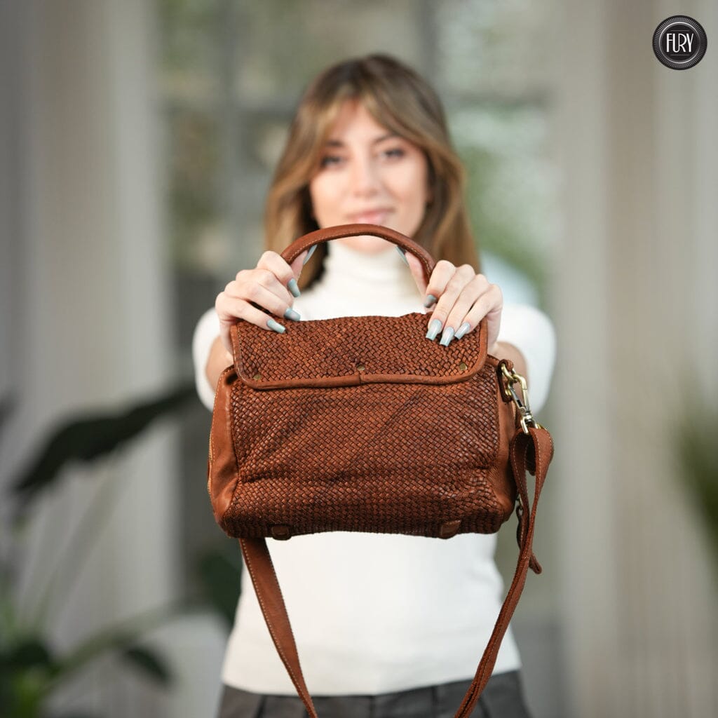 Borsa Siena in pelle intrecciata - Preordine - Fury