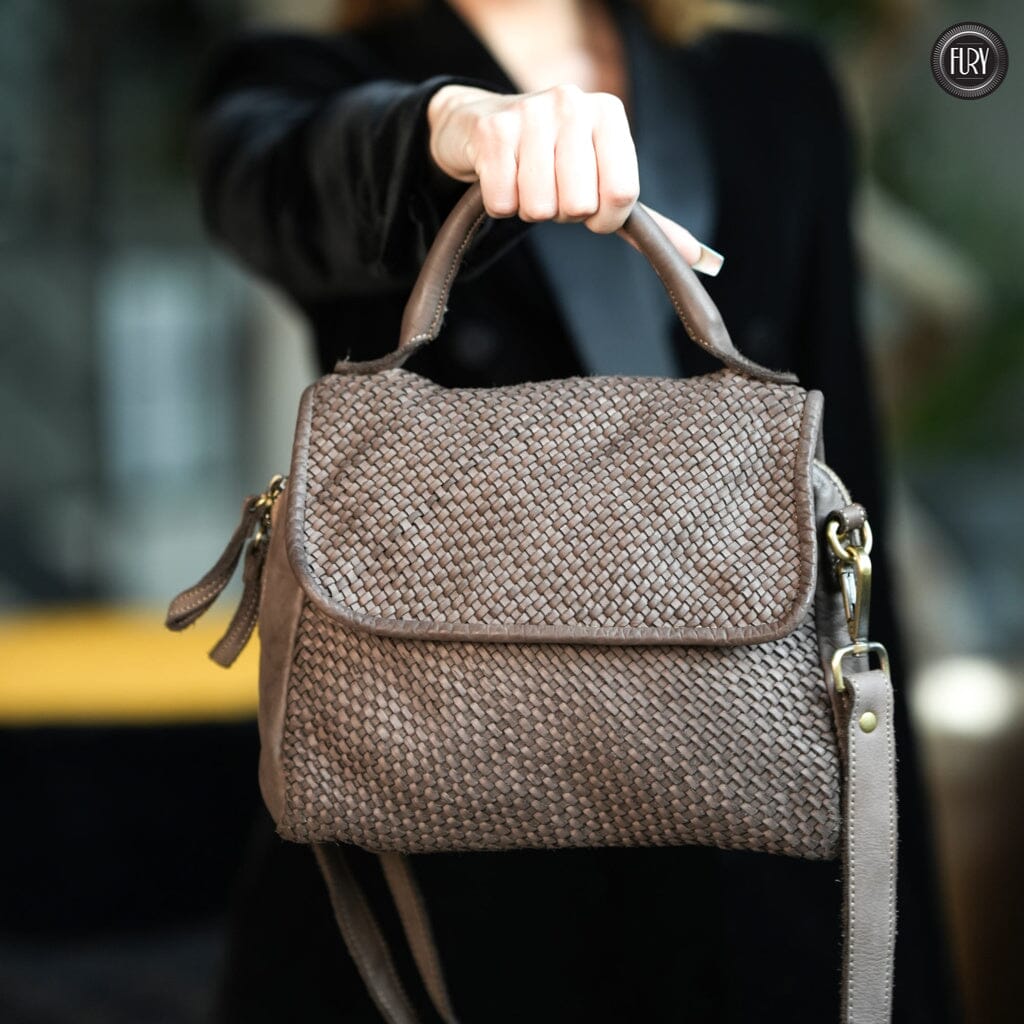 Borsa Siena in pelle intrecciata - Preordine - Fury