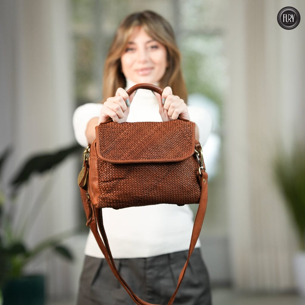 Borsa Siena in pelle intrecciata - Preordine - Fury