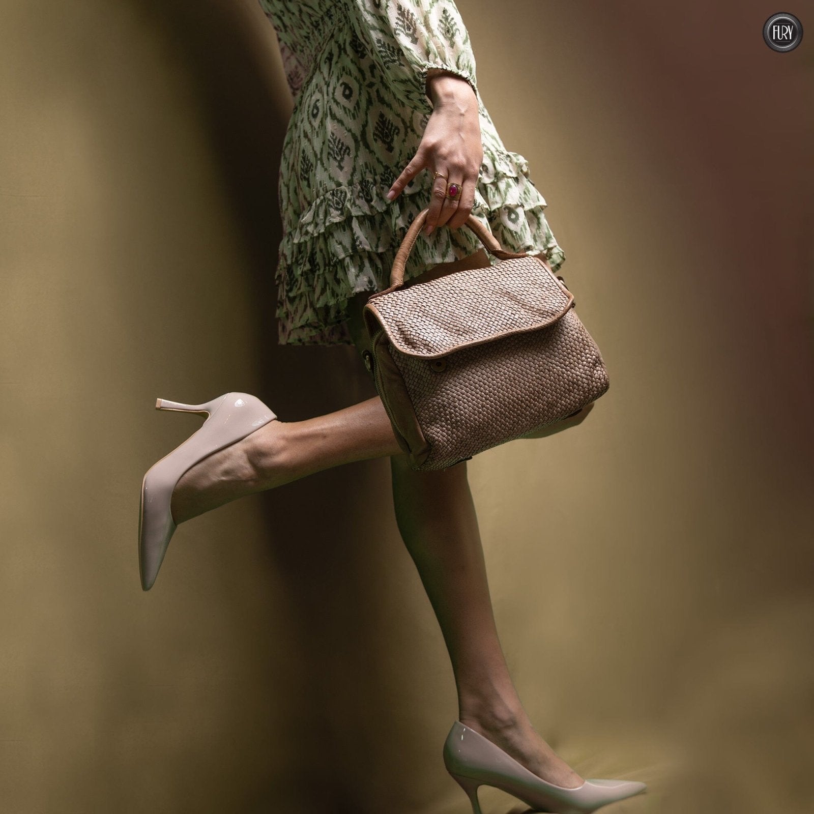 Borsa Siena in pelle intrecciata - Preordine - Fury