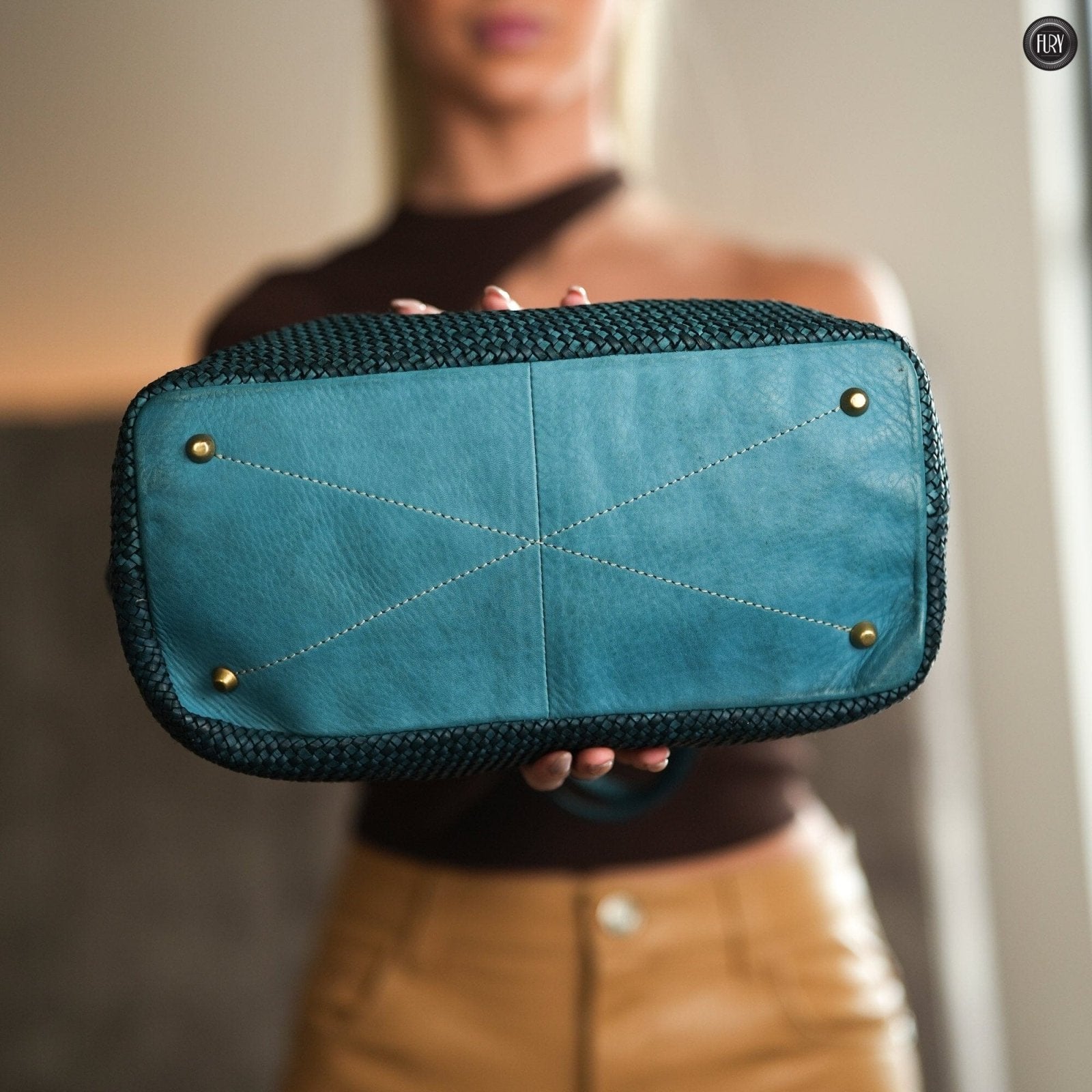 Borsa Talia in pelle intrecciata - Fury