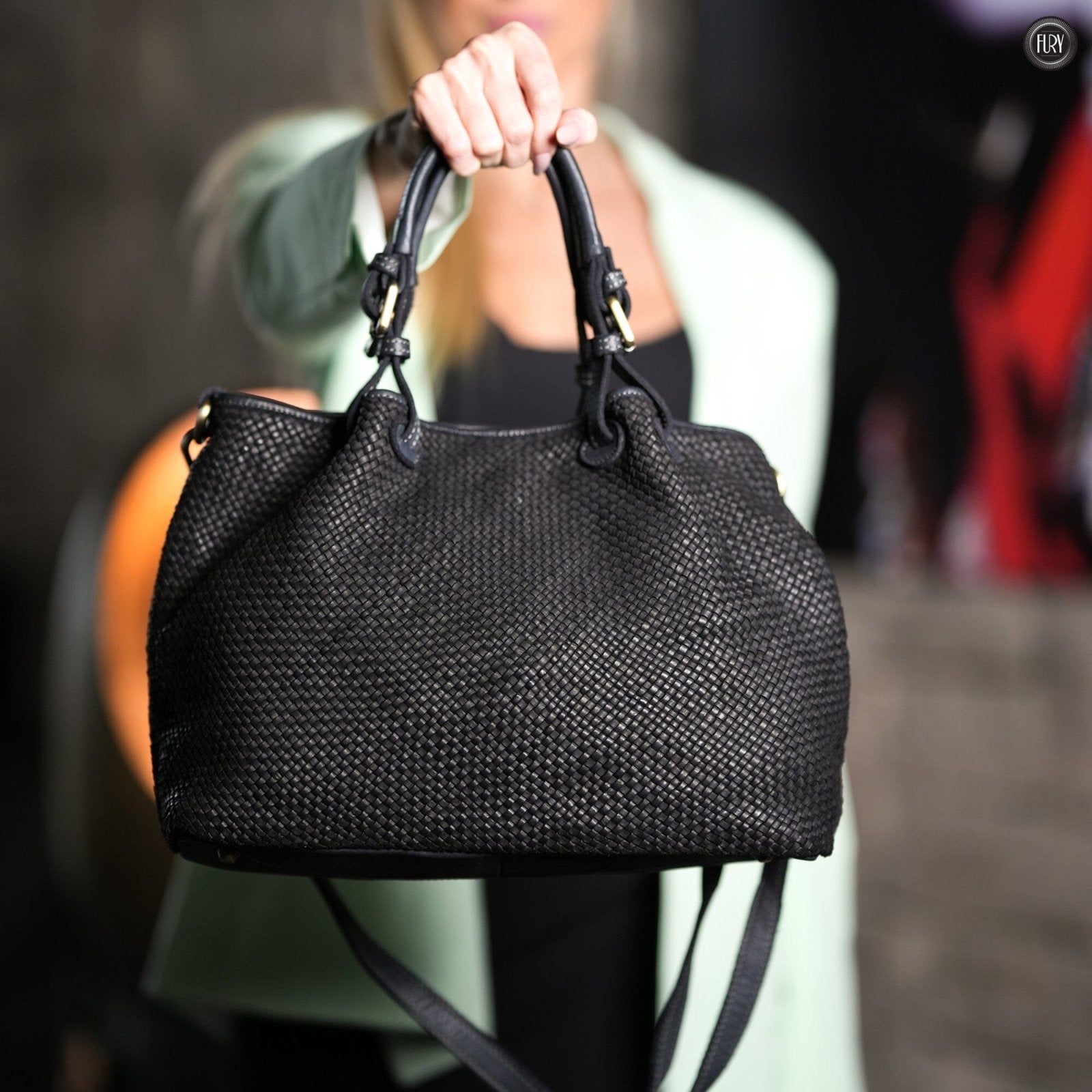 Borsa Talia in pelle intrecciata - Fury