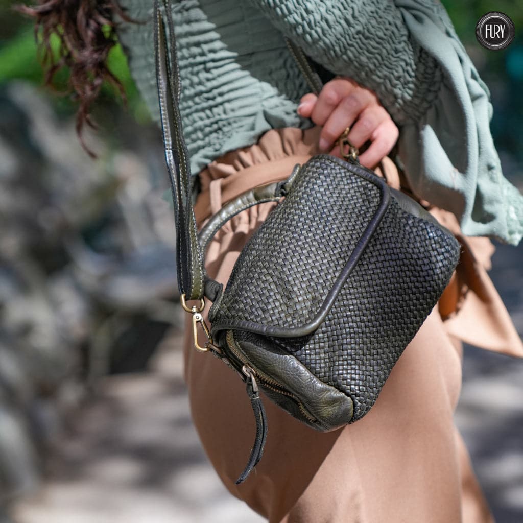 Borsetta Siena in pelle intrecciata - Fury