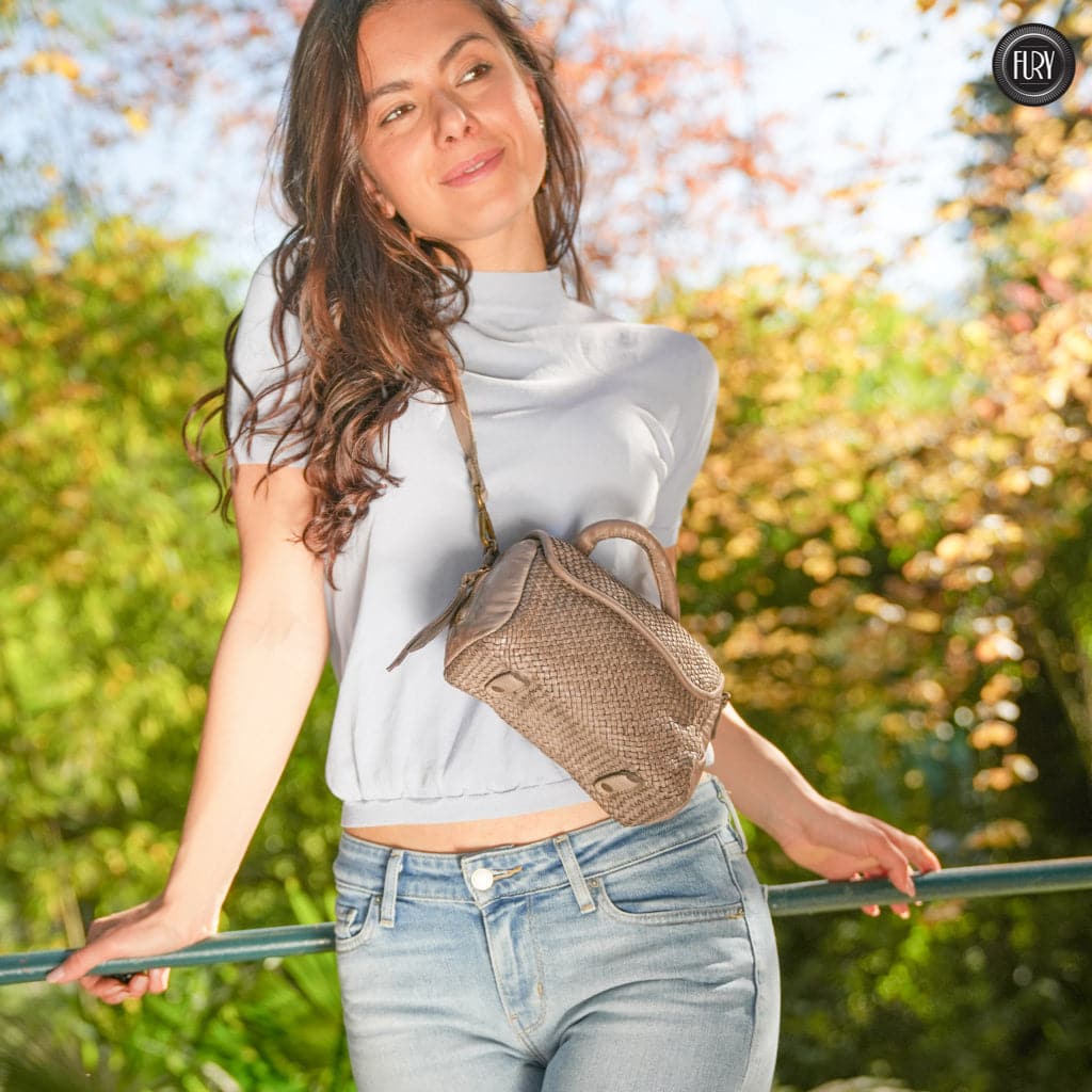 Borsetta Siena in pelle intrecciata - Fury