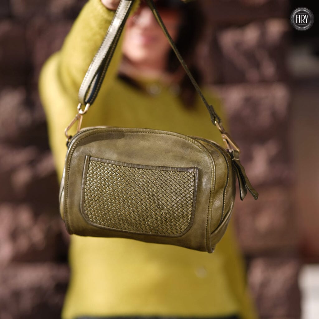 Borsetta Torino in pelle intrecciata - Fury