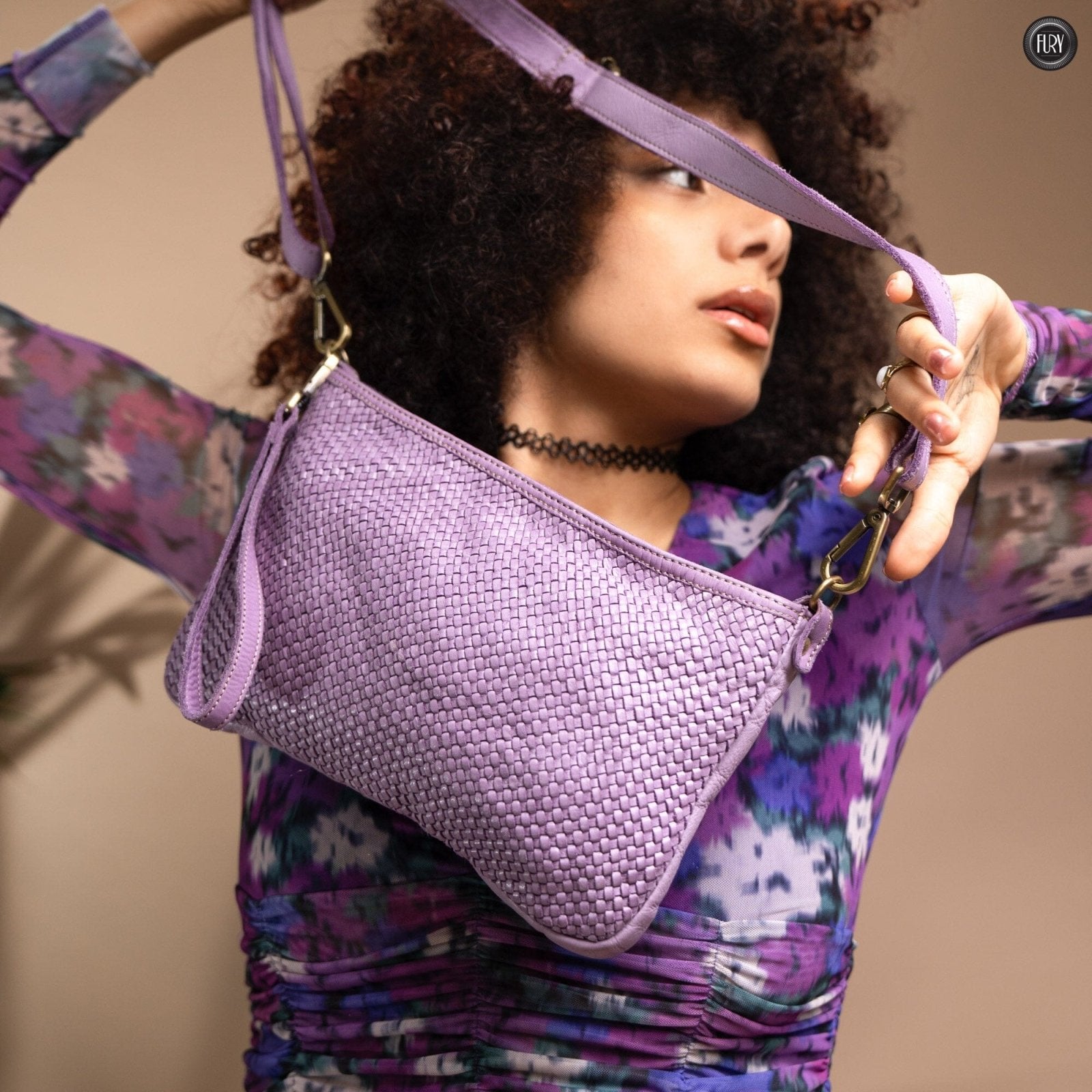 Pochette Diana in pelle intrecciata - Fury