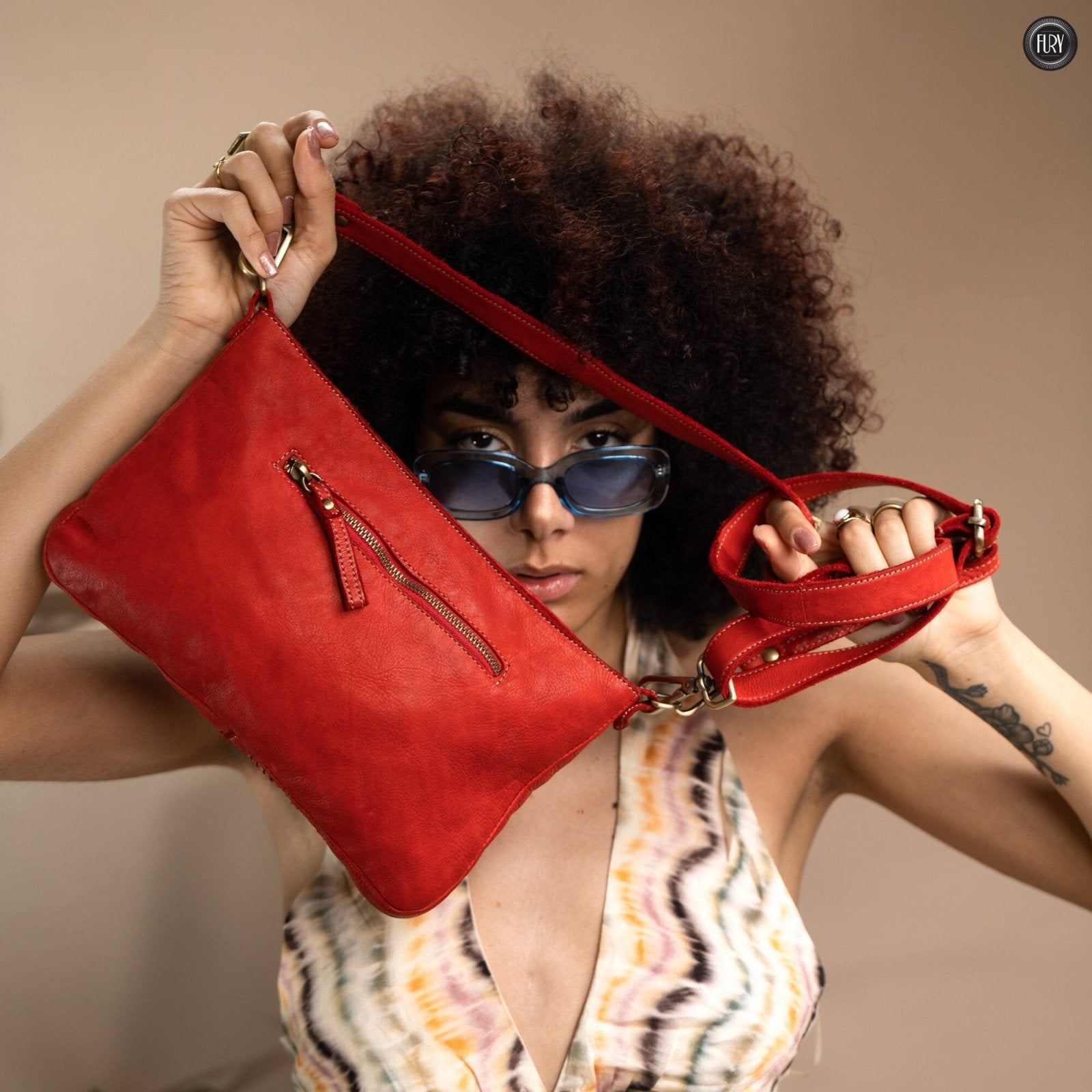 Pochette Diana in pelle intrecciata - Fury