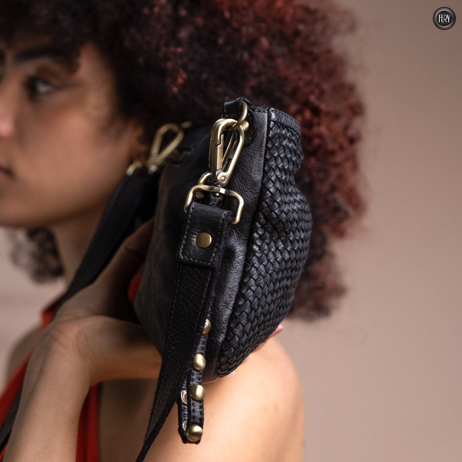 Pochette Diana in pelle intrecciata - Fury