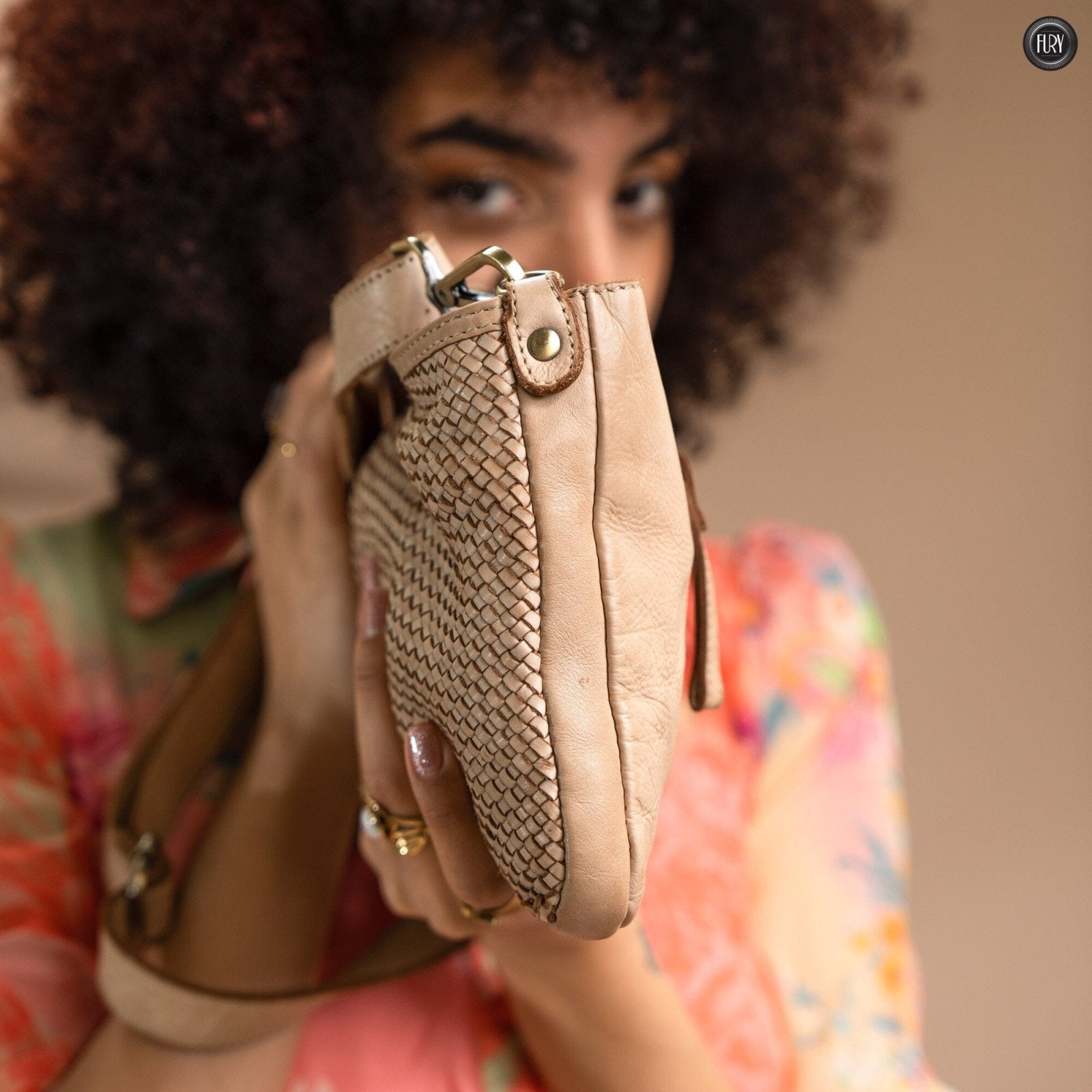Pochette Diana in pelle intrecciata - Fury