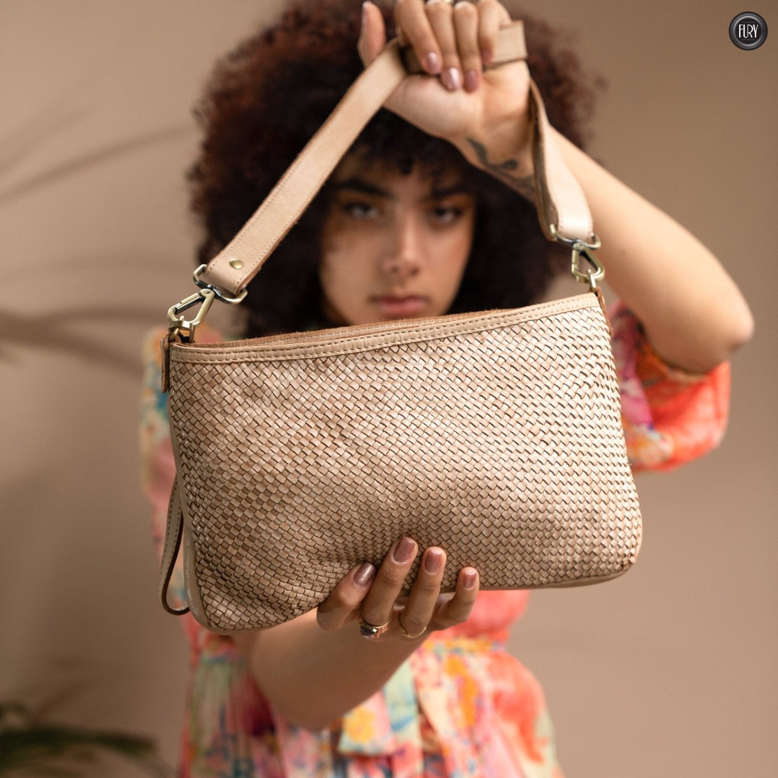 Pochette Diana in pelle intrecciata - Fury