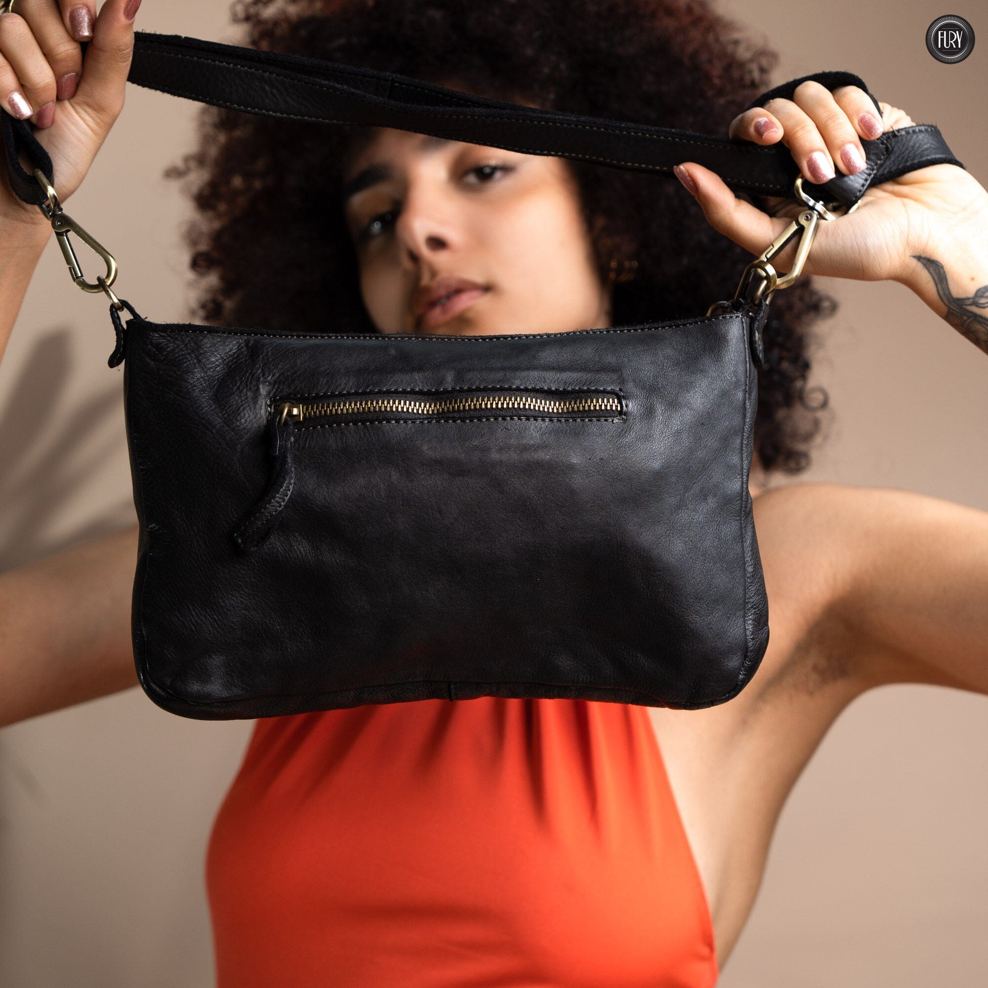 Pochette Diana in pelle intrecciata Fury