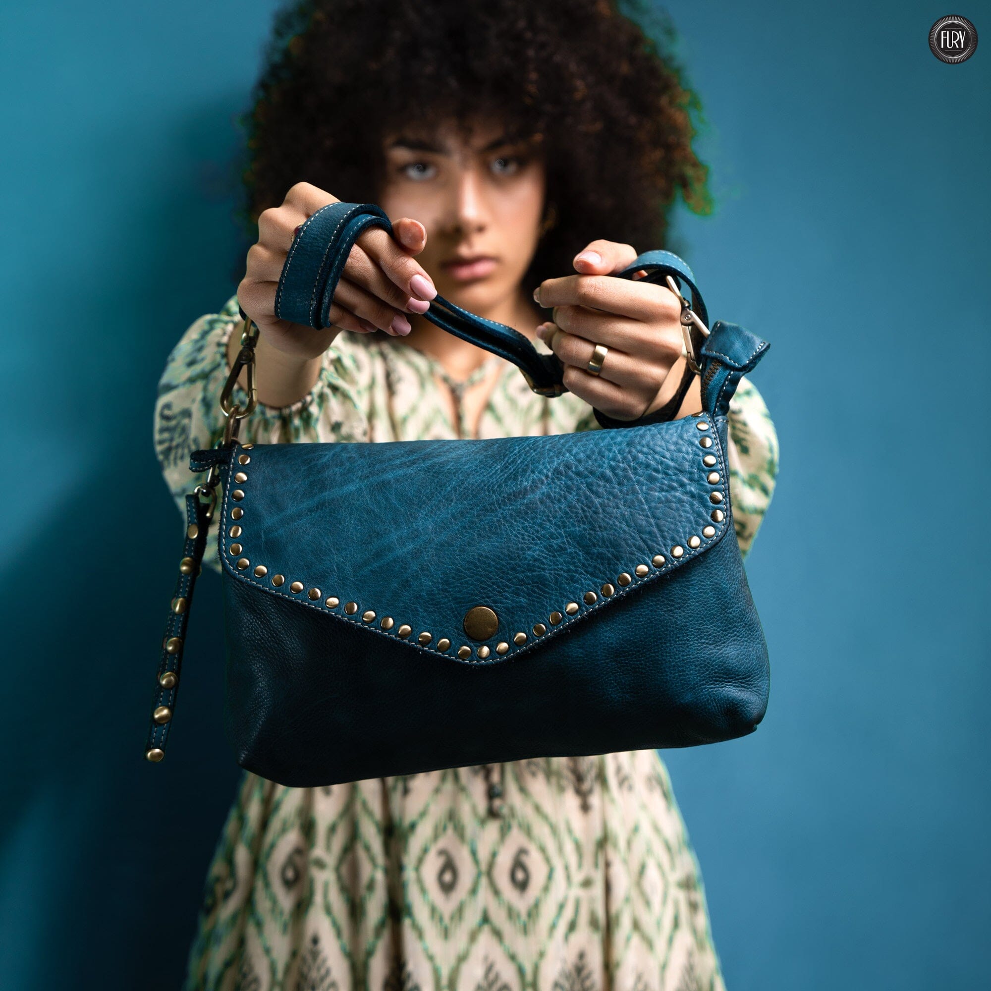 Pochette large in pelle Fury Bags