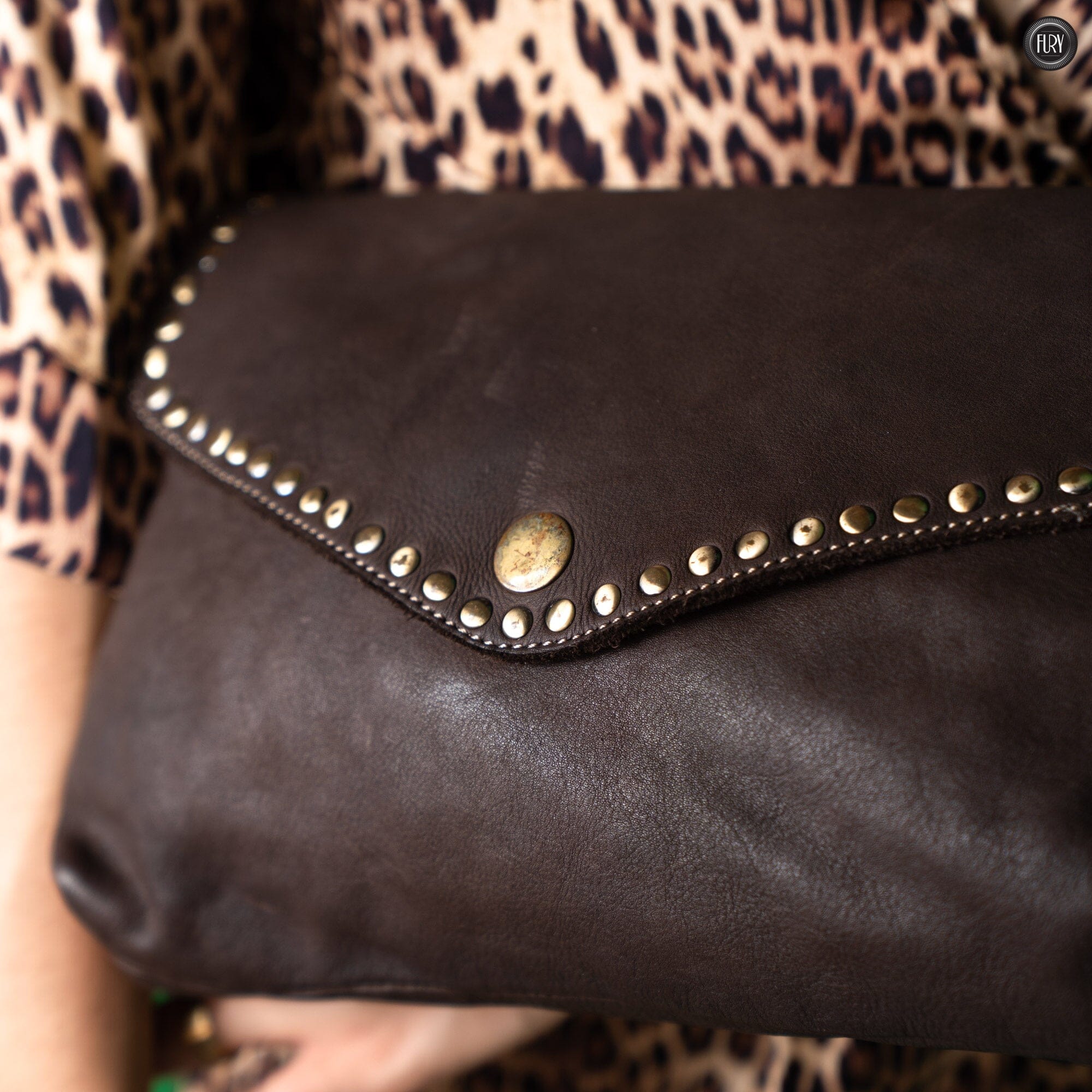 Pochette large in pelle Fury Bags