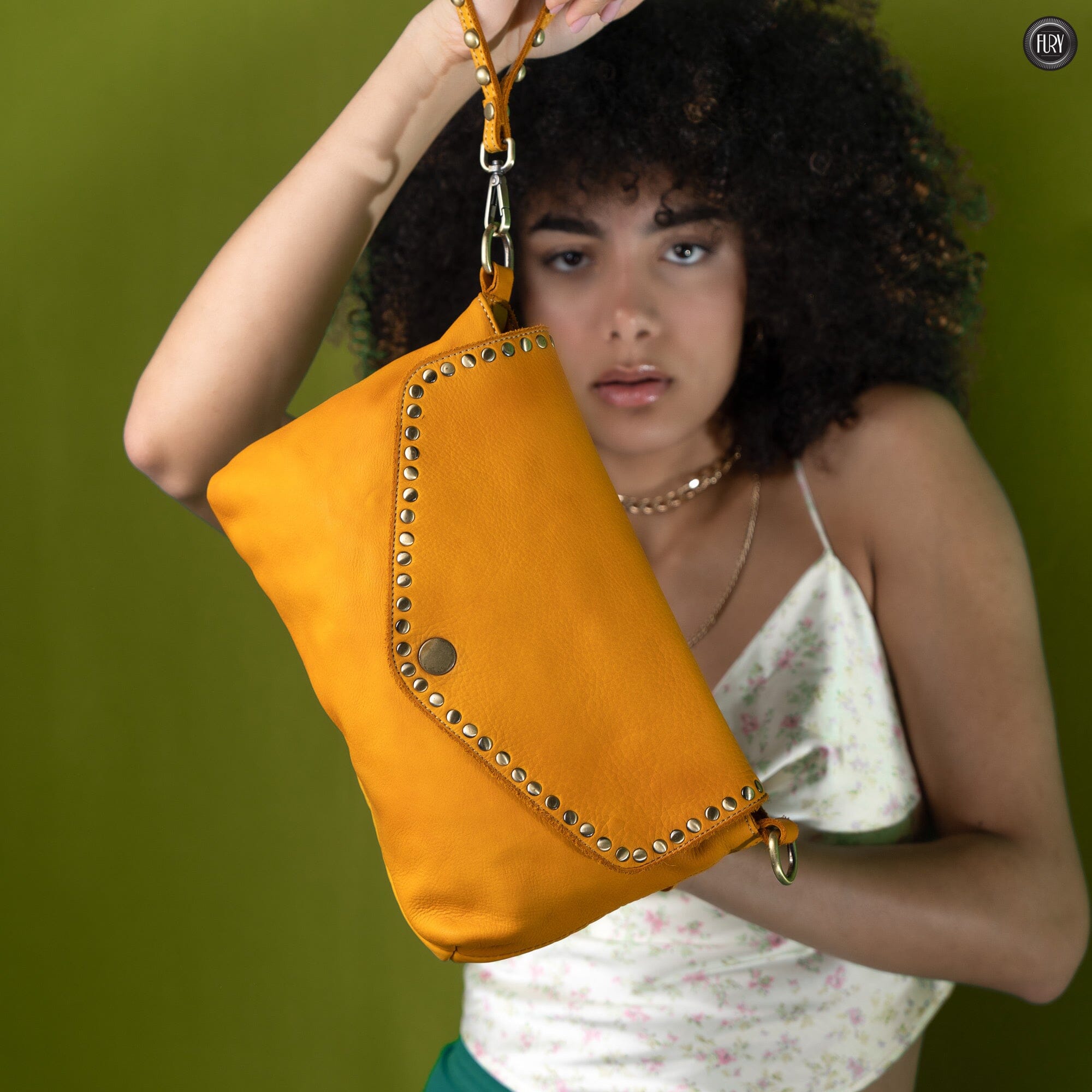 Pochette large in pelle Fury Bags