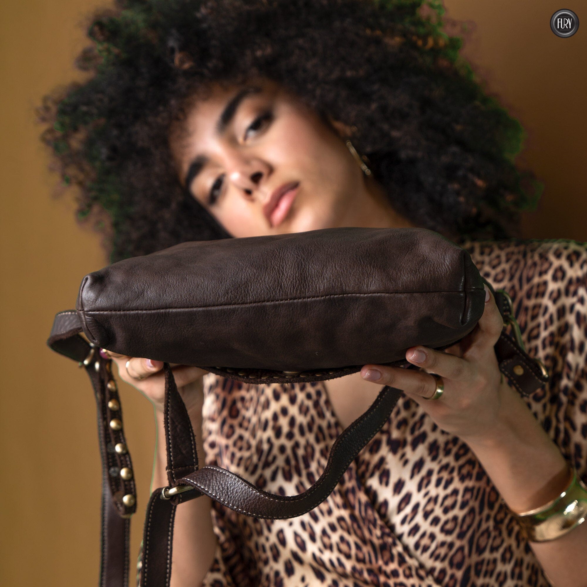 Pochette large in pelle Fury Bags