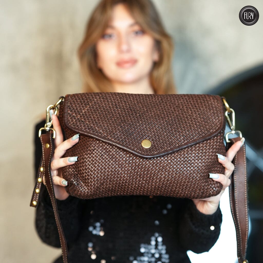 Pochette Sofia in pelle intrecciata - Fury