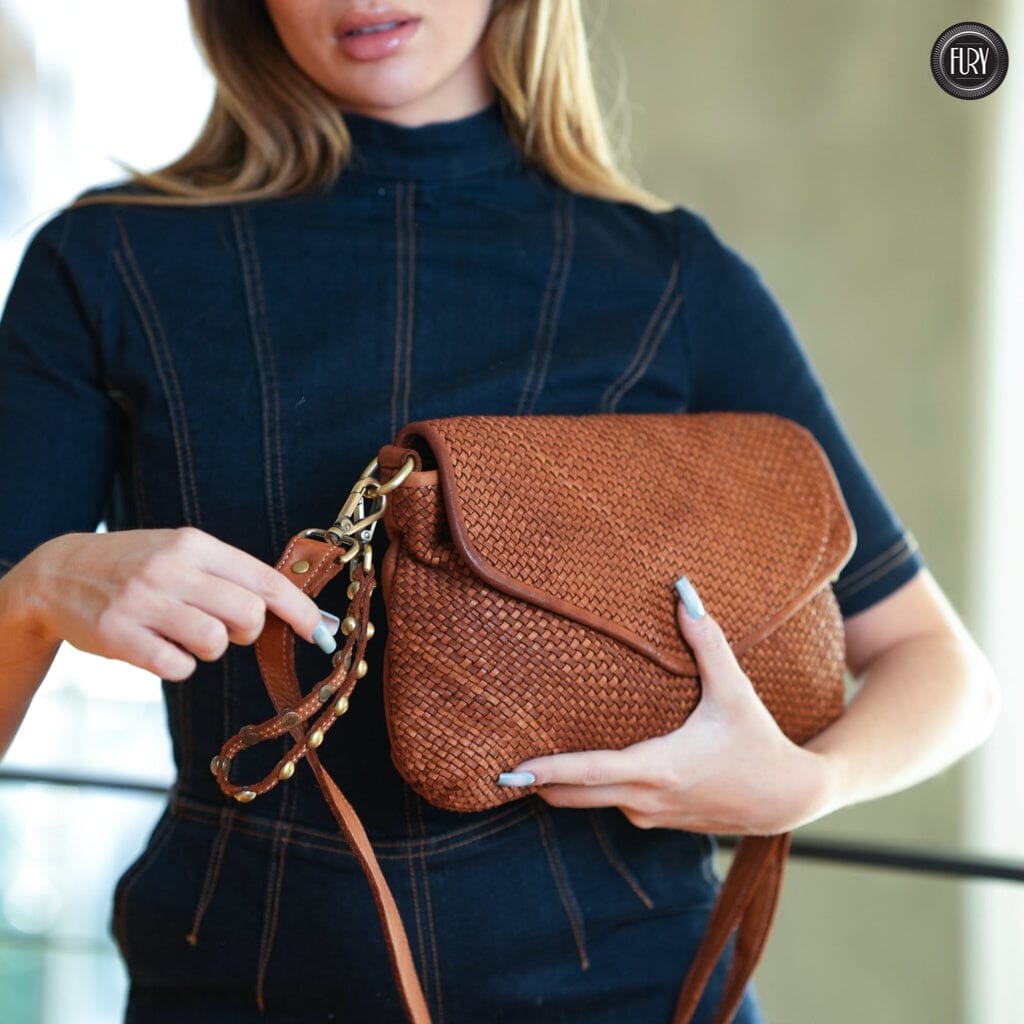 Pochette Sofia in pelle intrecciata - Fury