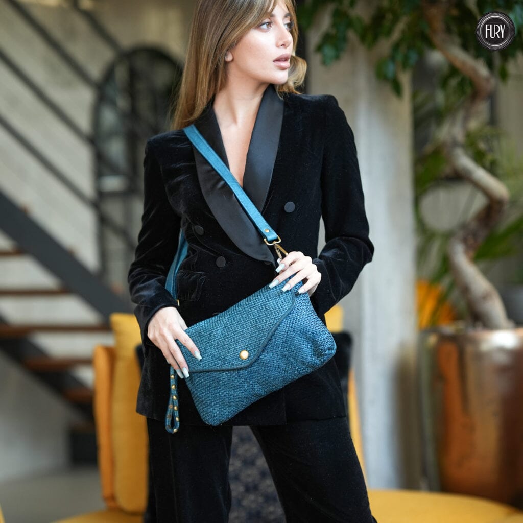 Pochette Sofia in pelle intrecciata - Fury