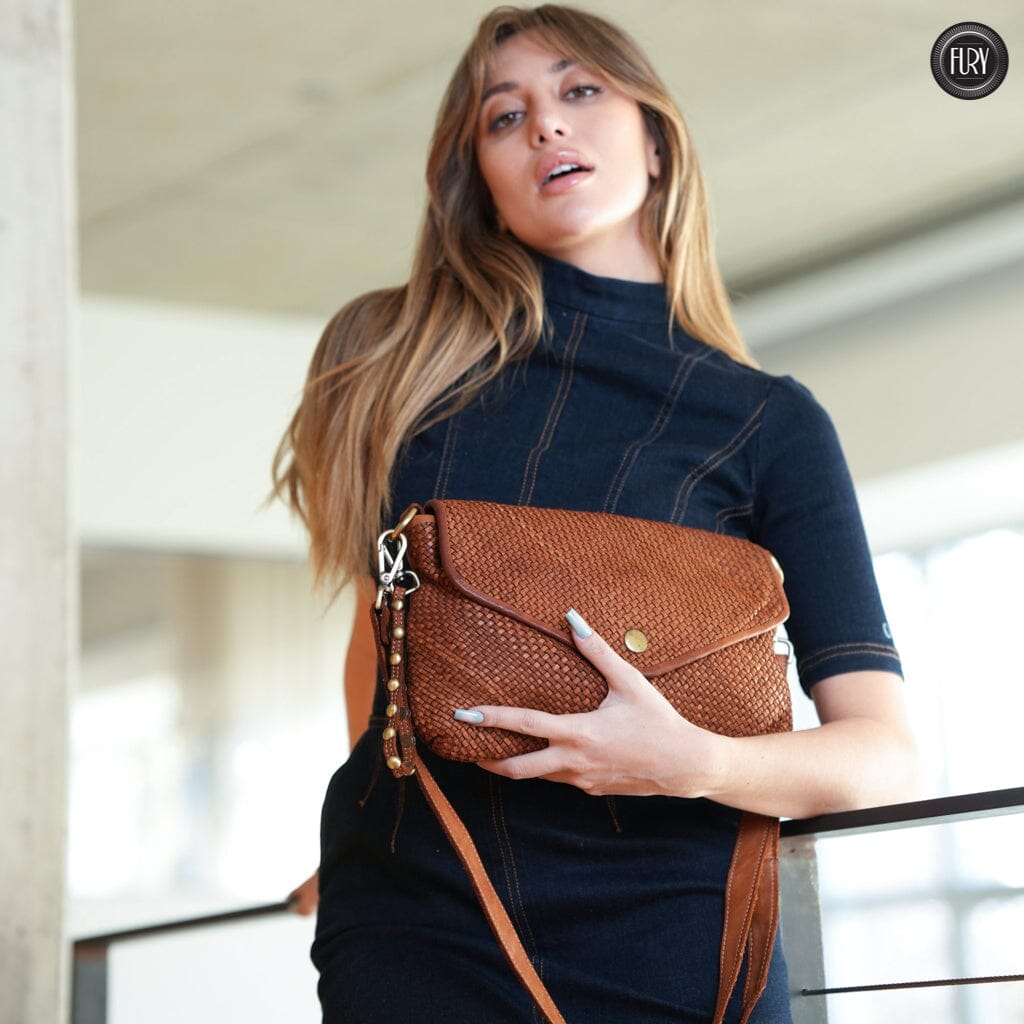 Pochette Sofia in pelle intrecciata - Fury