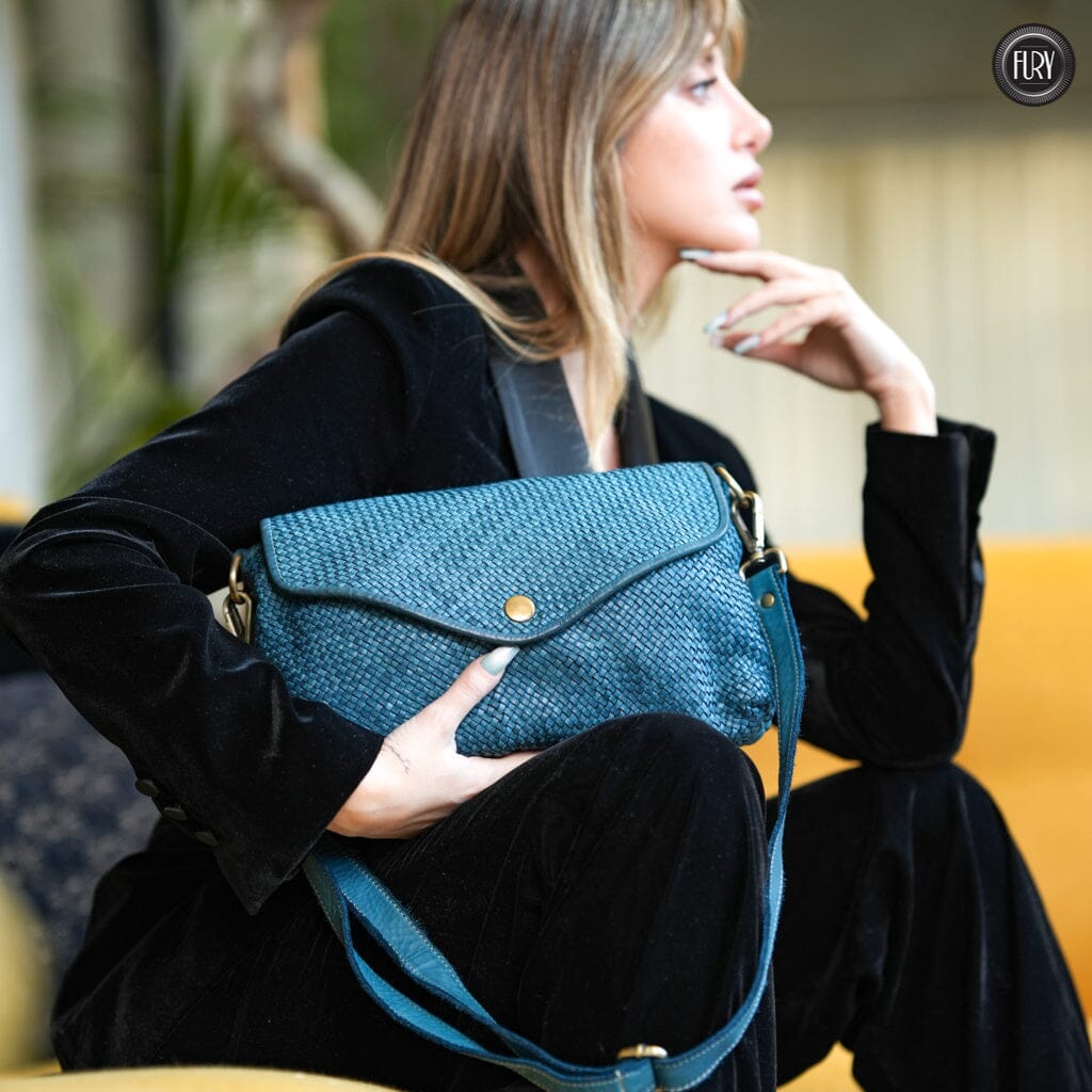 Pochette Sofia in pelle intrecciata Fury