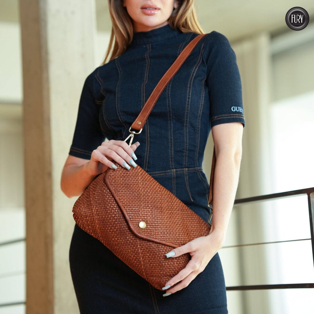 Pochette Sofia in pelle intrecciata Fury