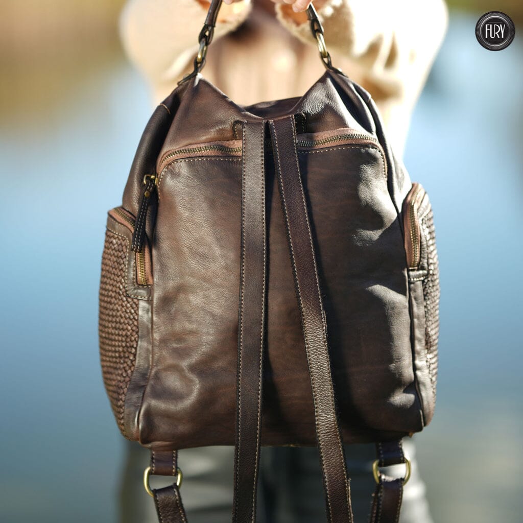 Zainetto Volterra in pelle intrecciata - Preordine - Fury