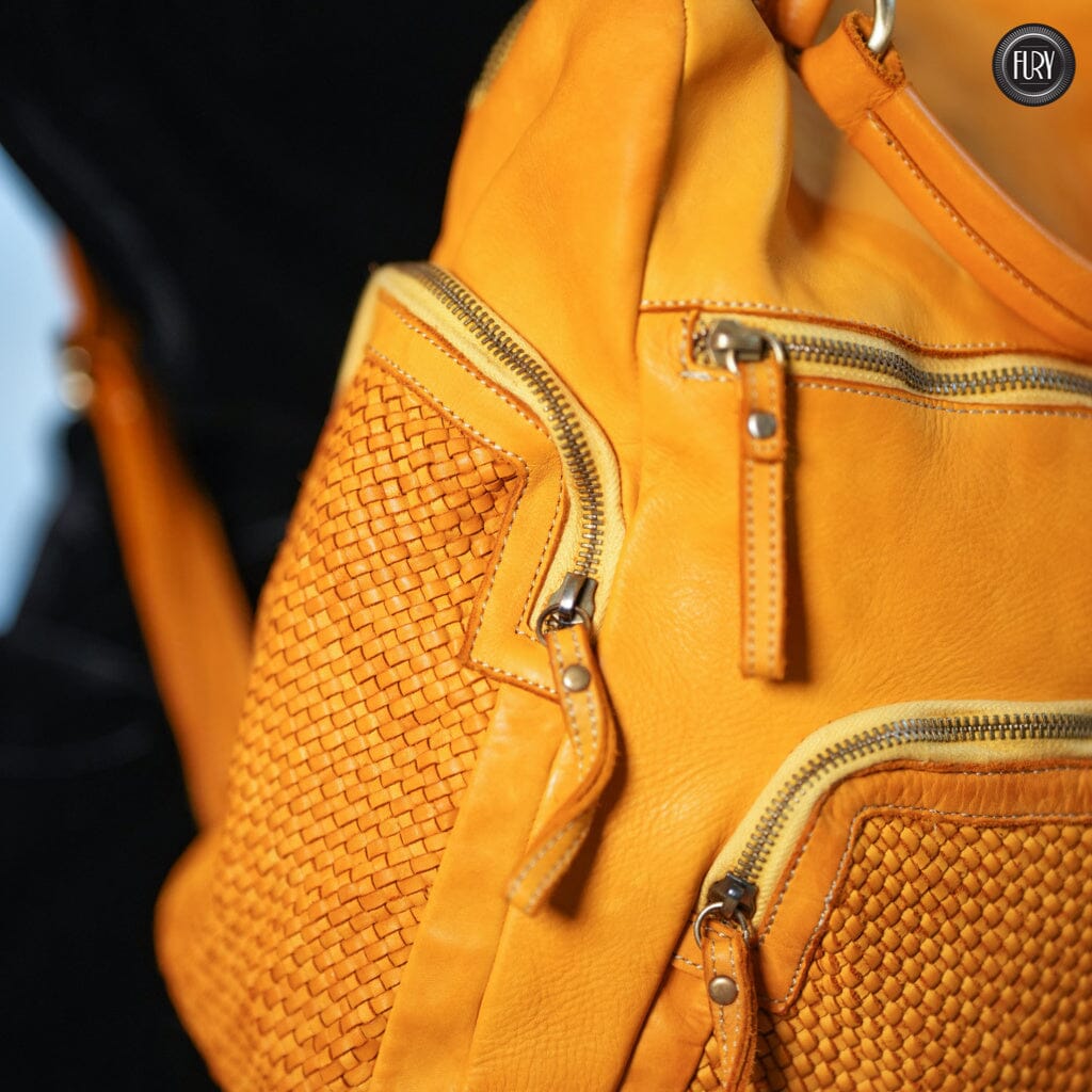 Zainetto Volterra in pelle intrecciata - Preordine - Fury