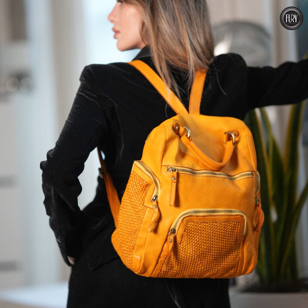 Zainetto Volterra in pelle intrecciata - Preordine - Fury