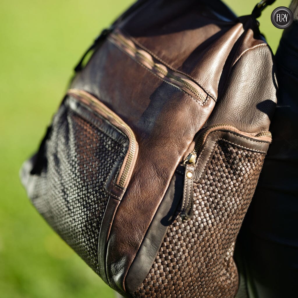 Zainetto Volterra in pelle intrecciata - Preordine - Fury