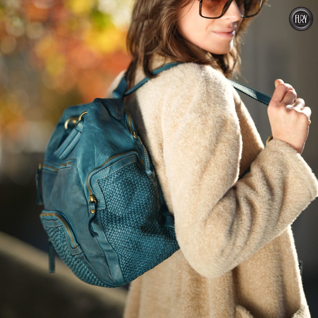 Zainetto Volterra in pelle intrecciata - Preordine - Fury