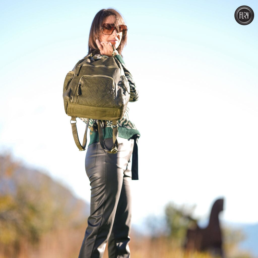 Zainetto Volterra in pelle intrecciata - Preordine - Fury