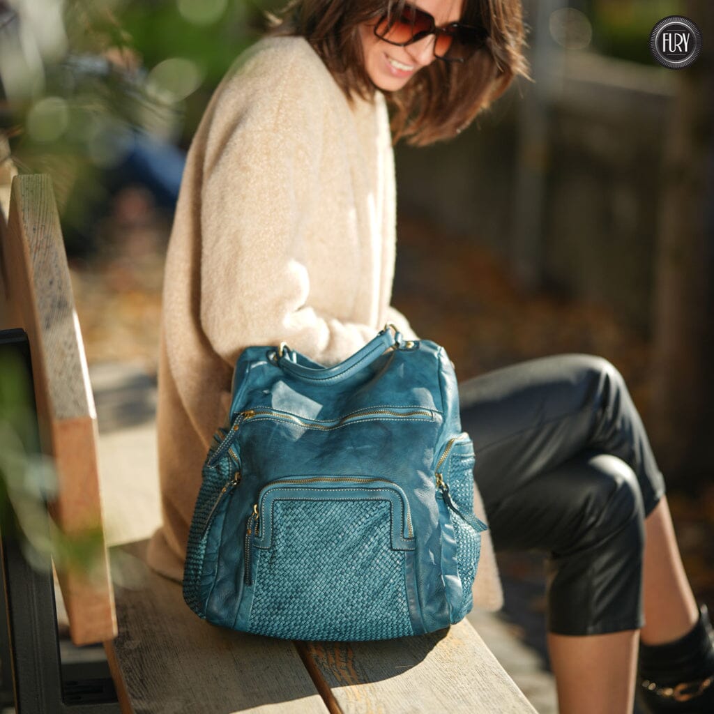 Zainetto Volterra in pelle intrecciata - Preordine - Fury